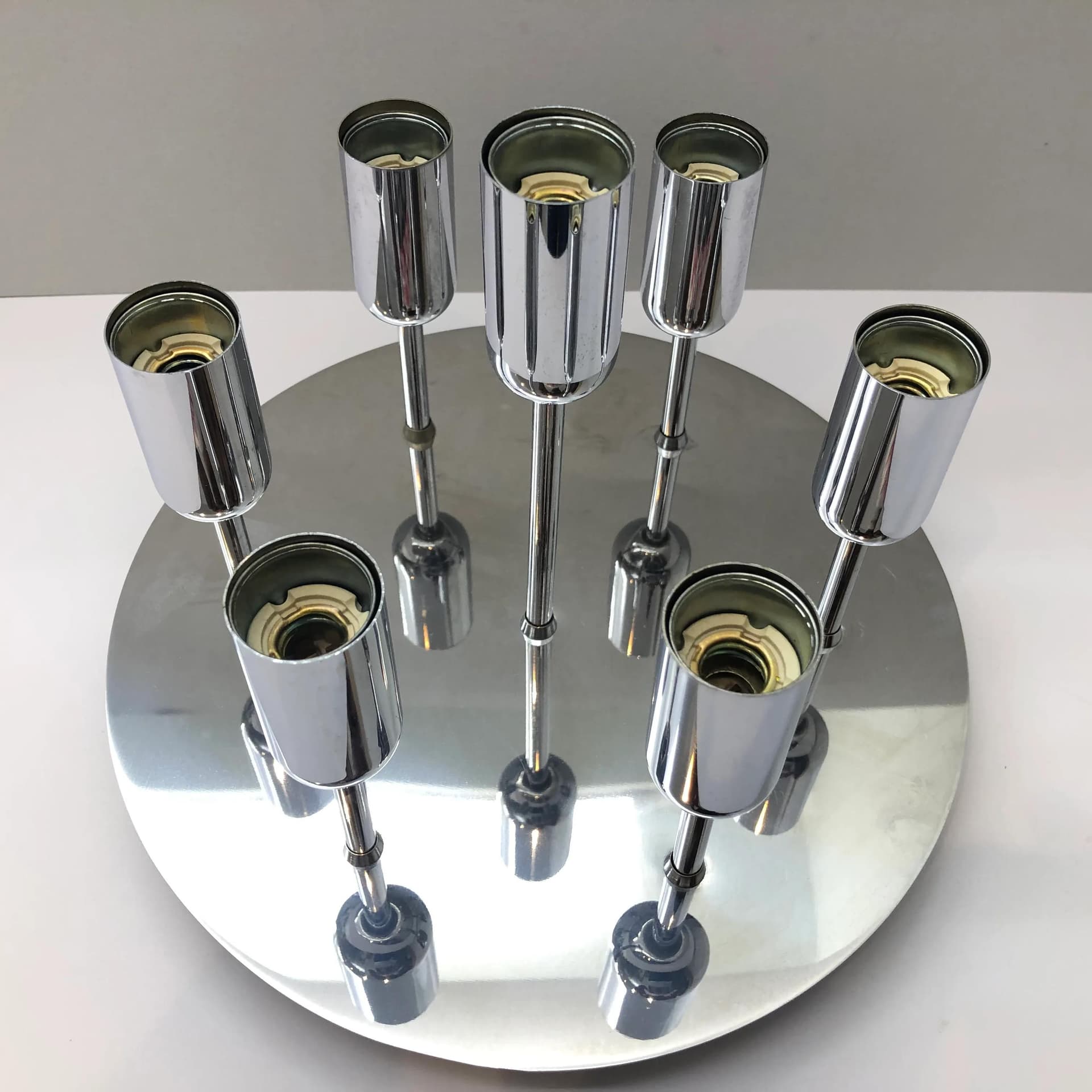 Chrome Space Age Ceiling Lamp, Cosack Leuchten, Germany, 1970s - 36808