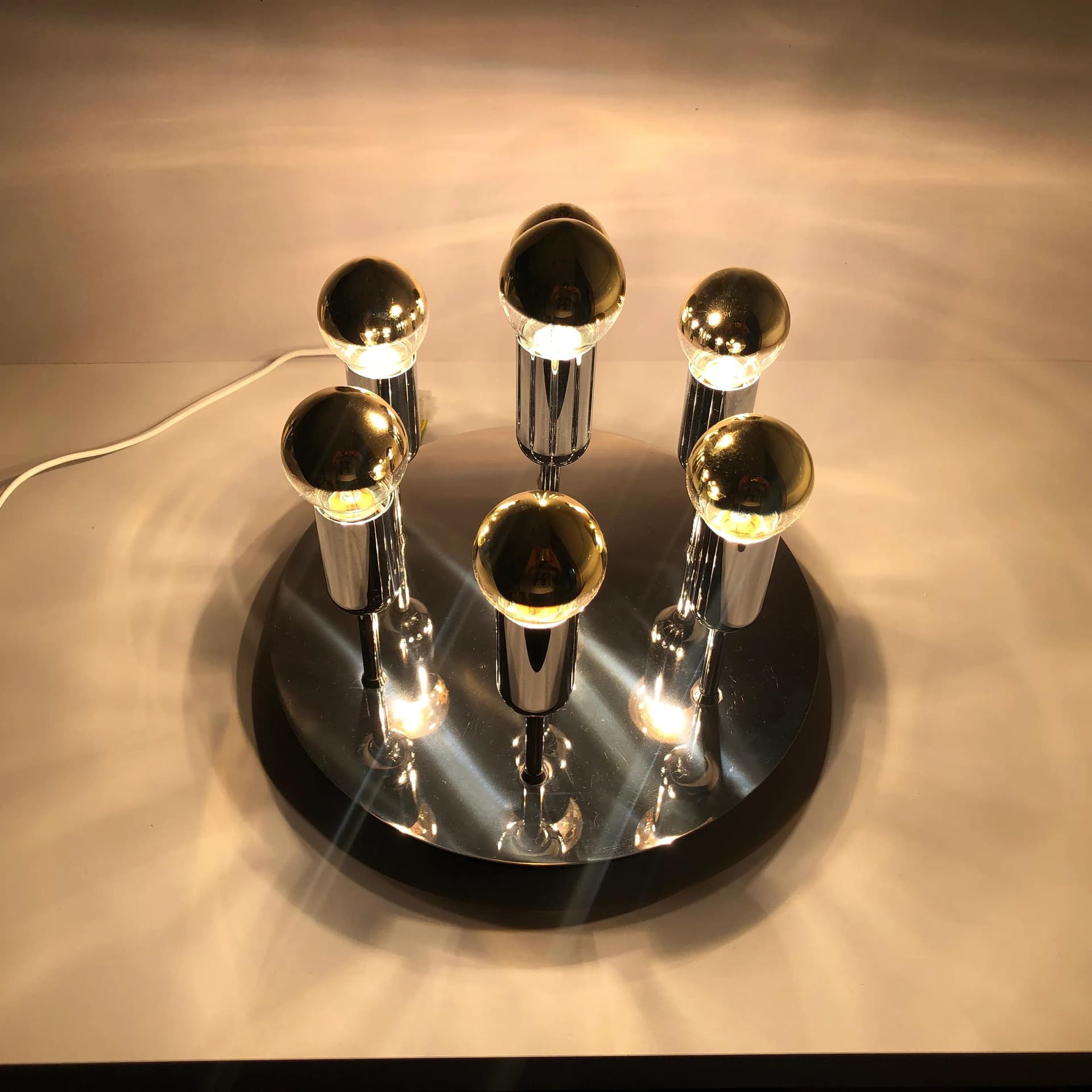 Chrome Space Age Ceiling Lamp, Cosack Leuchten, Germany, 1970s - 36804