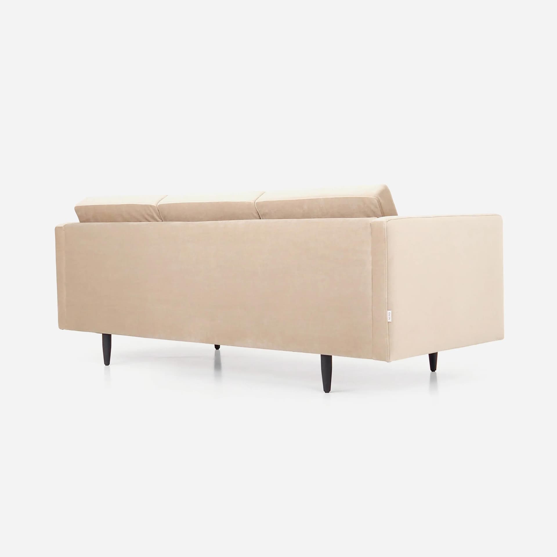 Sofa Alta, beżowy velvet, drewno ciemne, Polska, lata 90. - 36710