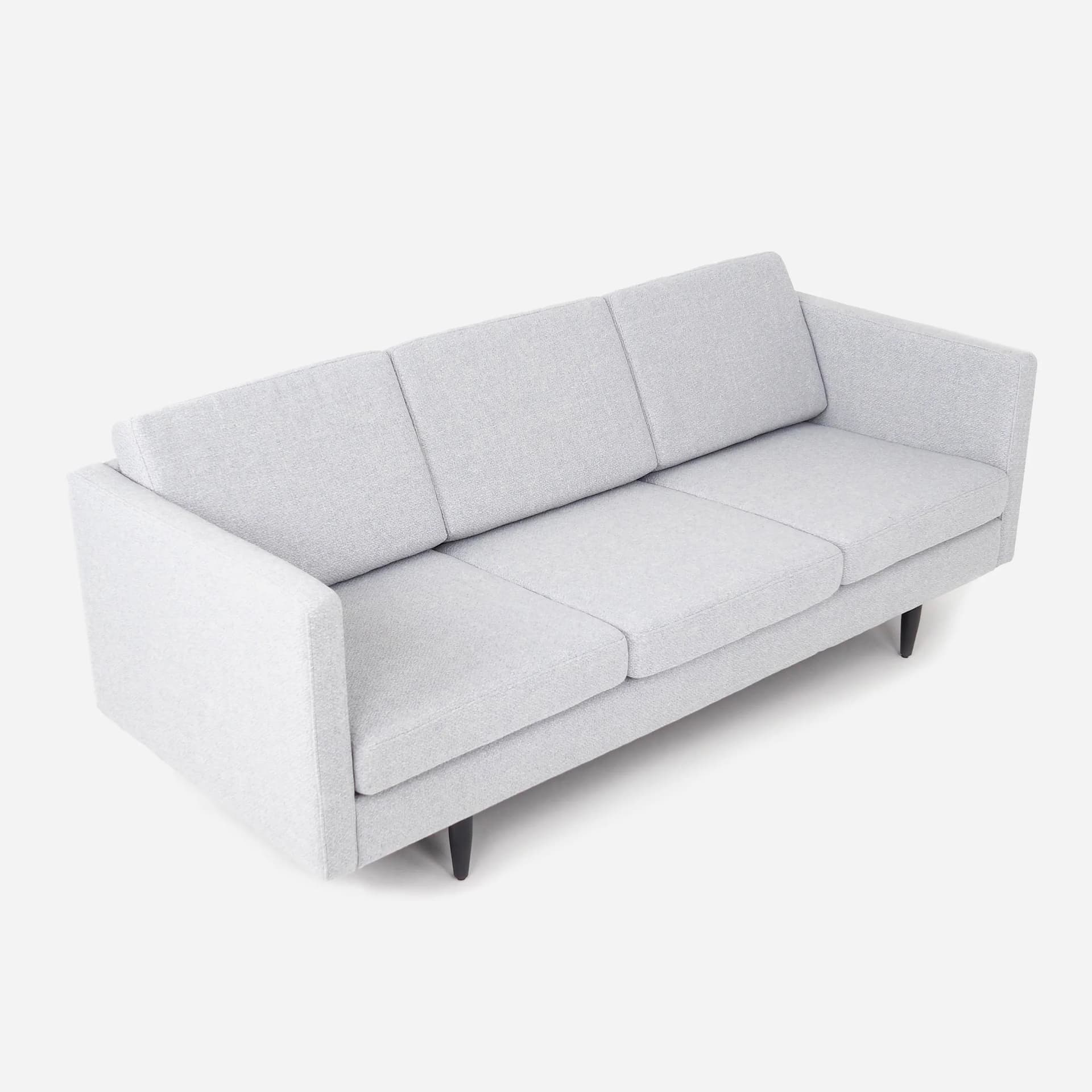 Sofa Alta, gołębi szary, tkanina, drewno, Polska, lata 90. - 36990