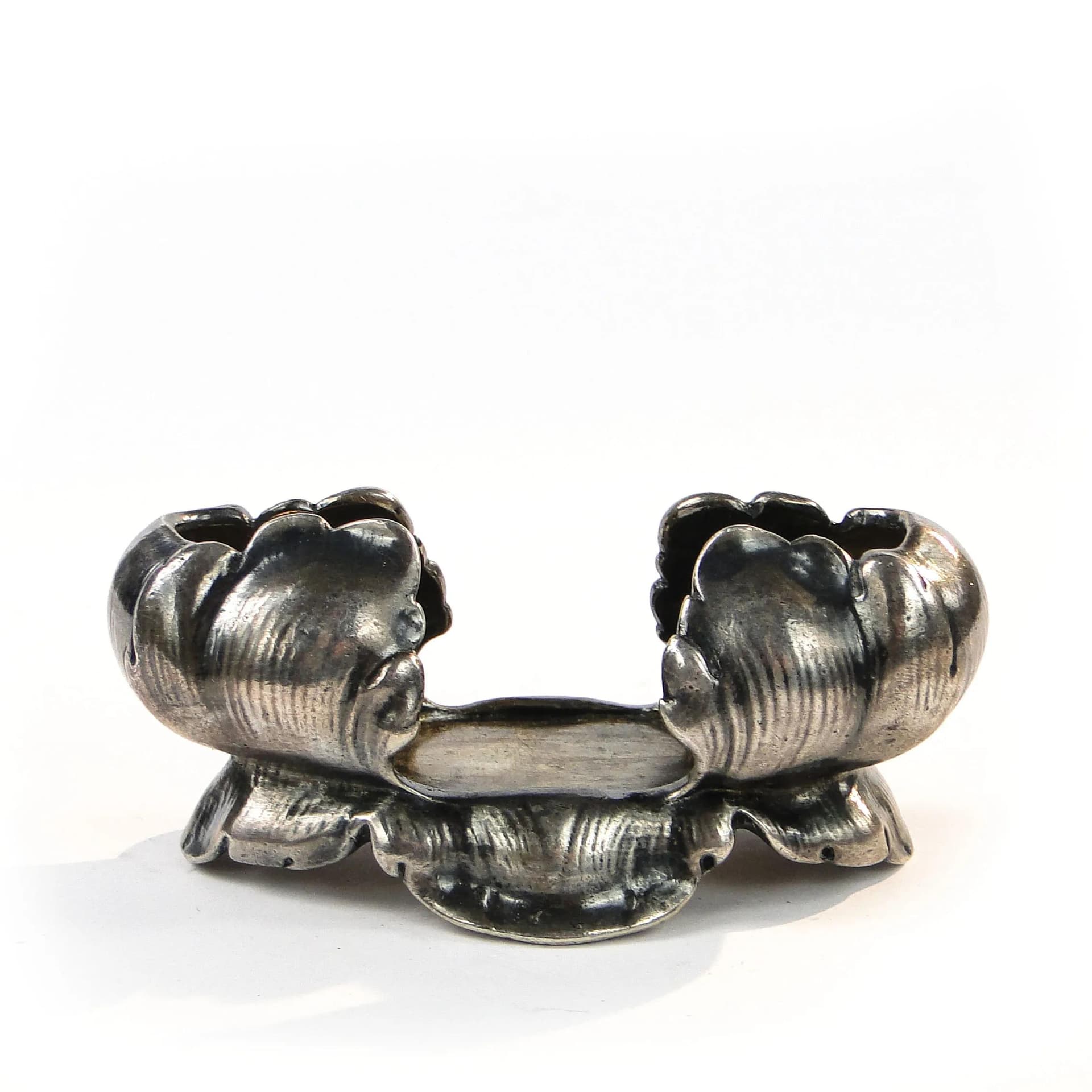 Postument na wykałaczki secesyjny, srebrny, mosiądz, Krupp & Berndorf, Austria, lata 20. - 36869