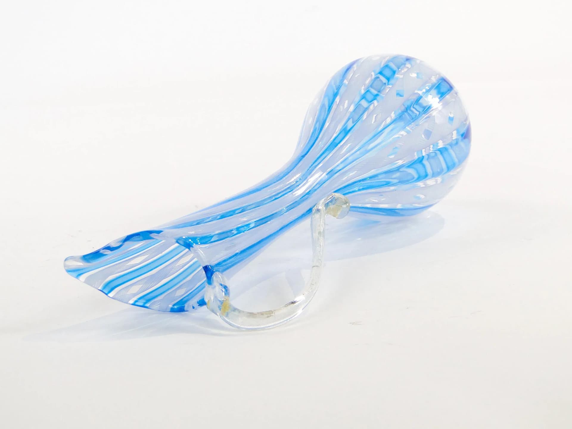 Karafka millefiori, szkło turkusowe, proj. F. Bianconi, Venini, Włochy, lata 50. - 36857