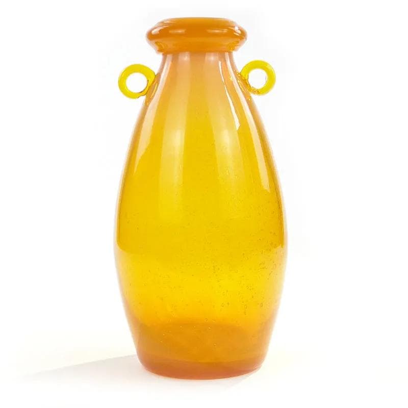 Butla, żółty, szkło, proj. Z. Horbowy, Polska, lata 70. - 36834