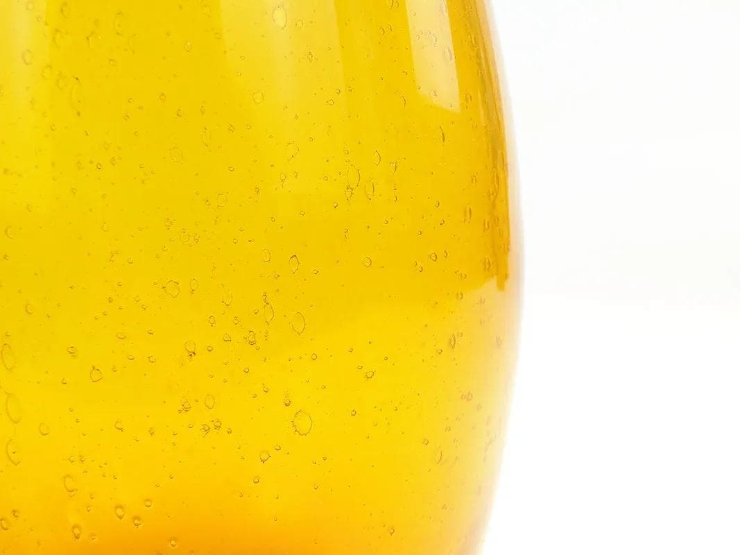 Butla, żółty, szkło, proj. Z. Horbowy, Polska, lata 70. - 36840