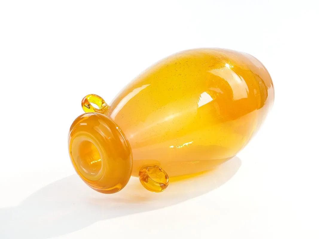 Butla, żółty, szkło, proj. Z. Horbowy, Polska, lata 70. - 36837