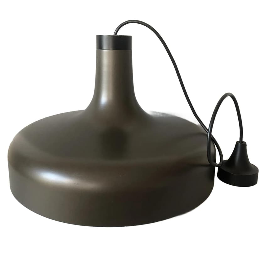 Pendant lamp, brown aluminum, Staff Leuchten, Germany, 1970s.