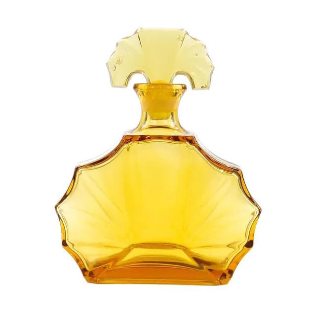 Decanter Art Deco, topaz glass, Czech Republic, 1930s - DIMENSION