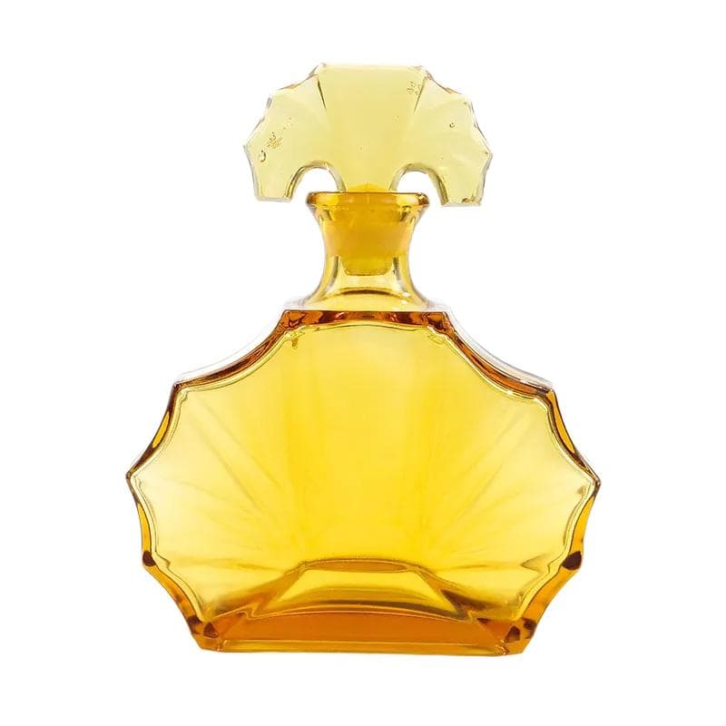 Decanter Art Deco, topaz glass, Czech Republic, 1930s