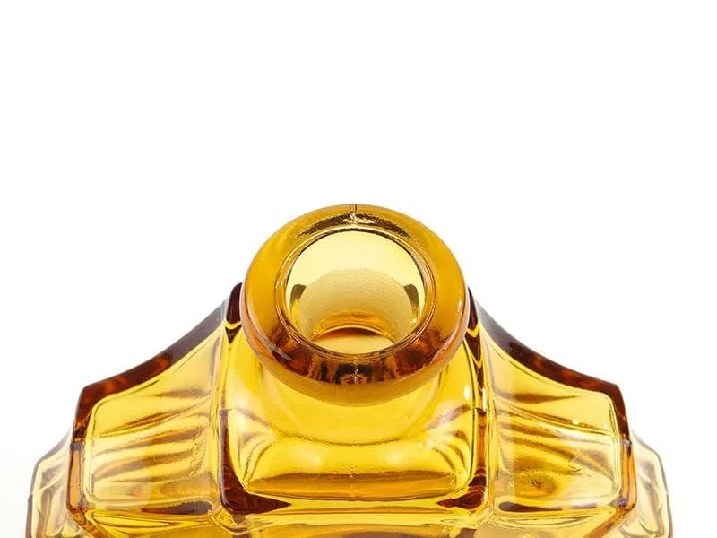 Decanter Art Deco, topaz glass, Czech Republic, 1930s - 37070