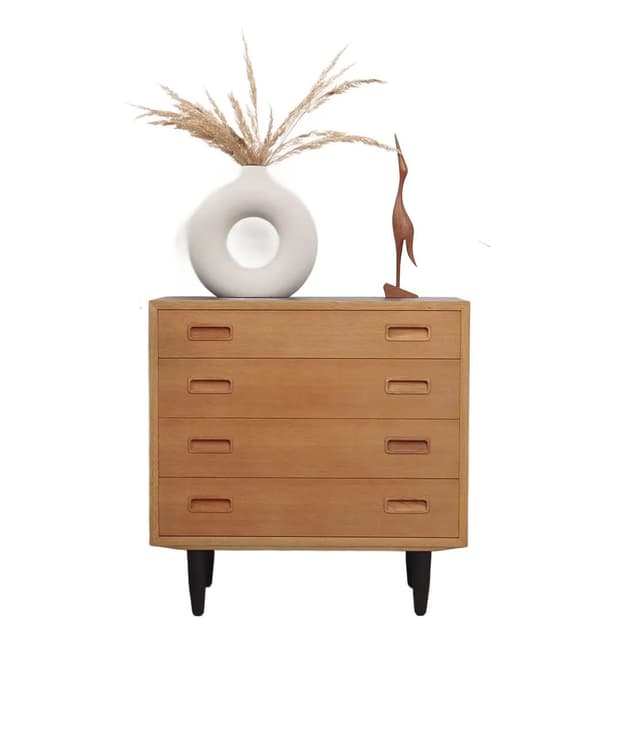 Komoda, jesion żółty, Hundevad&Co., Dania, lata 70. - WYMIARY