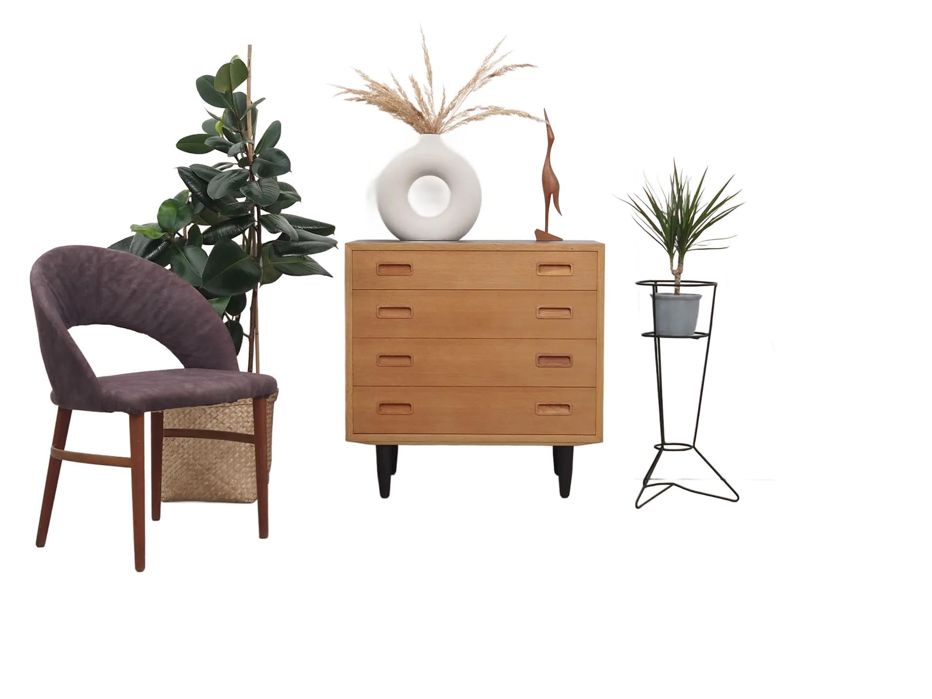 Komoda, jesion żółty, Hundevad&Co., Dania, lata 70. - 37179