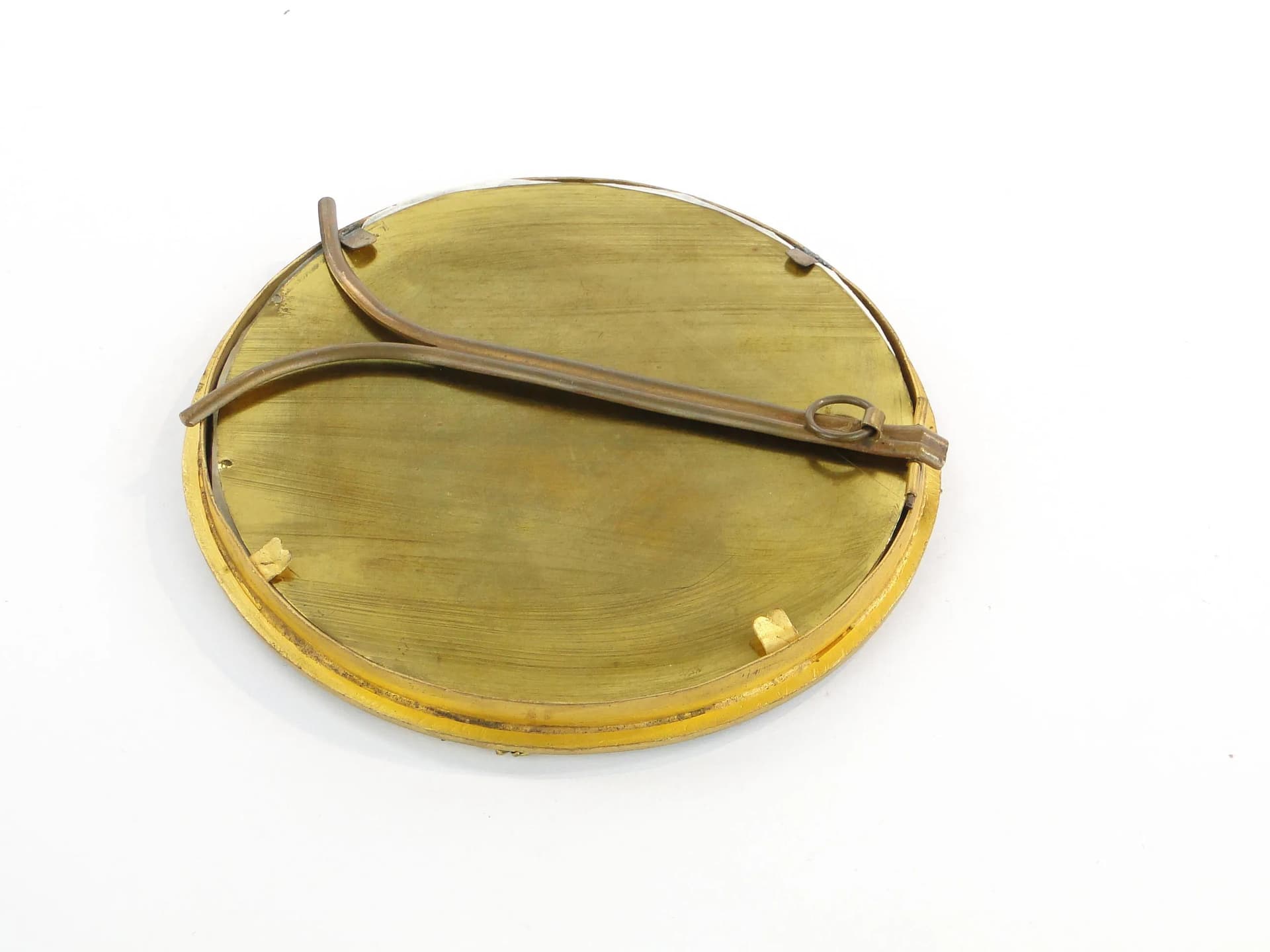 Round Photo Frame, Napoleon III, gilded bronze golden, France, 19th c. - 37062