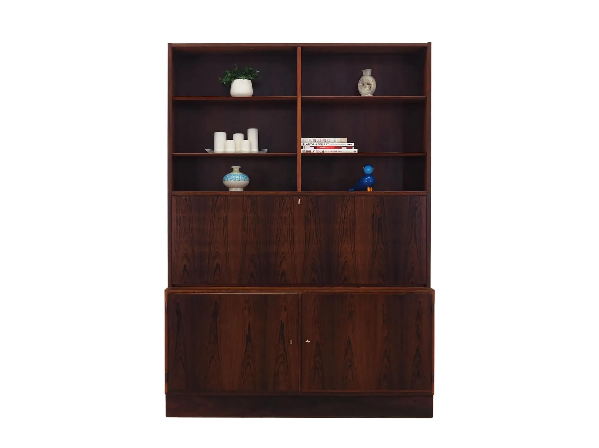 Biblioteczka, palisander brąz ciemny, proj. C. Jensen, dla Hundevad, Dania, lata 70.