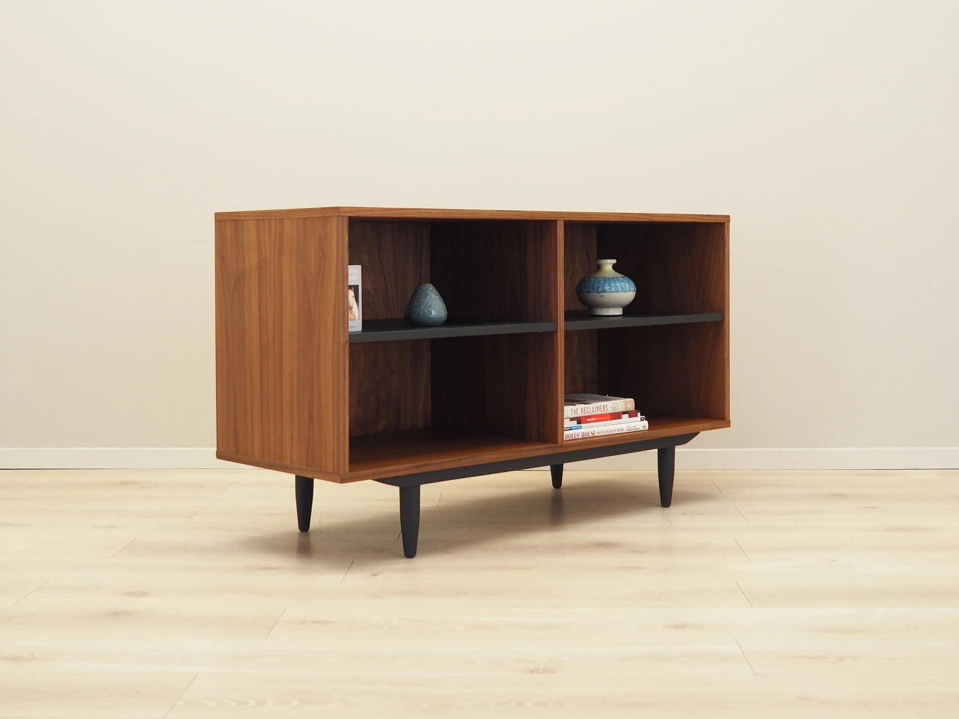 Bookcase, walnut brown, Poland, 1960s - 37133