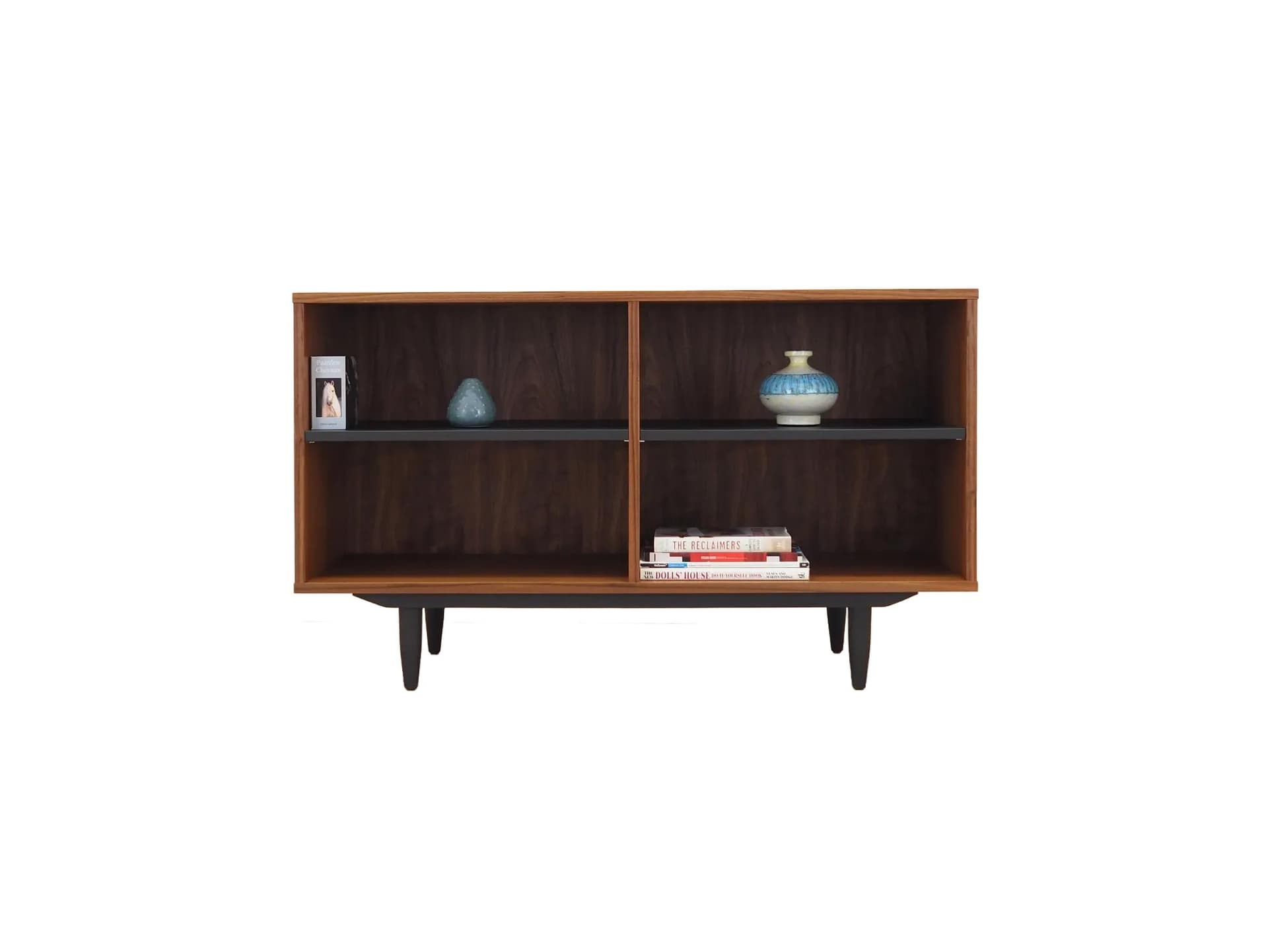 Bookcase, walnut brown, Poland, 1960s