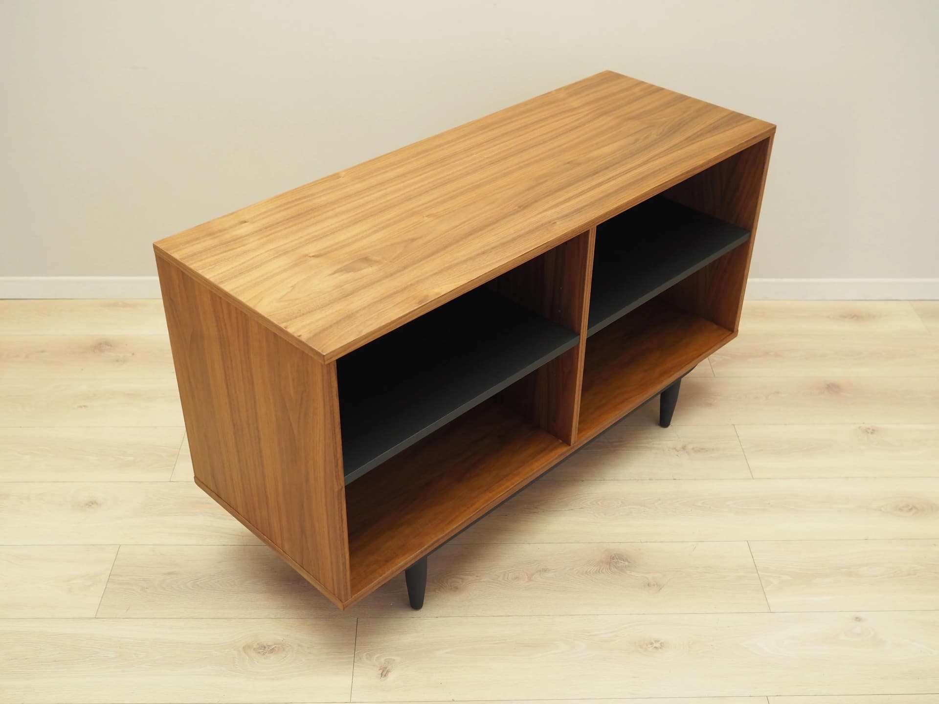 Bookcase, walnut brown, Poland, 1960s - 37134
