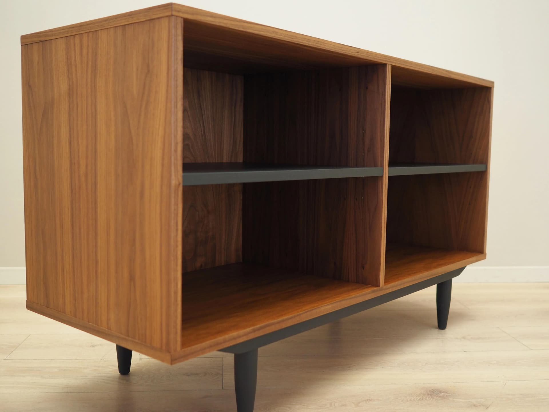Bookcase, walnut brown, Poland, 1960s - 37138