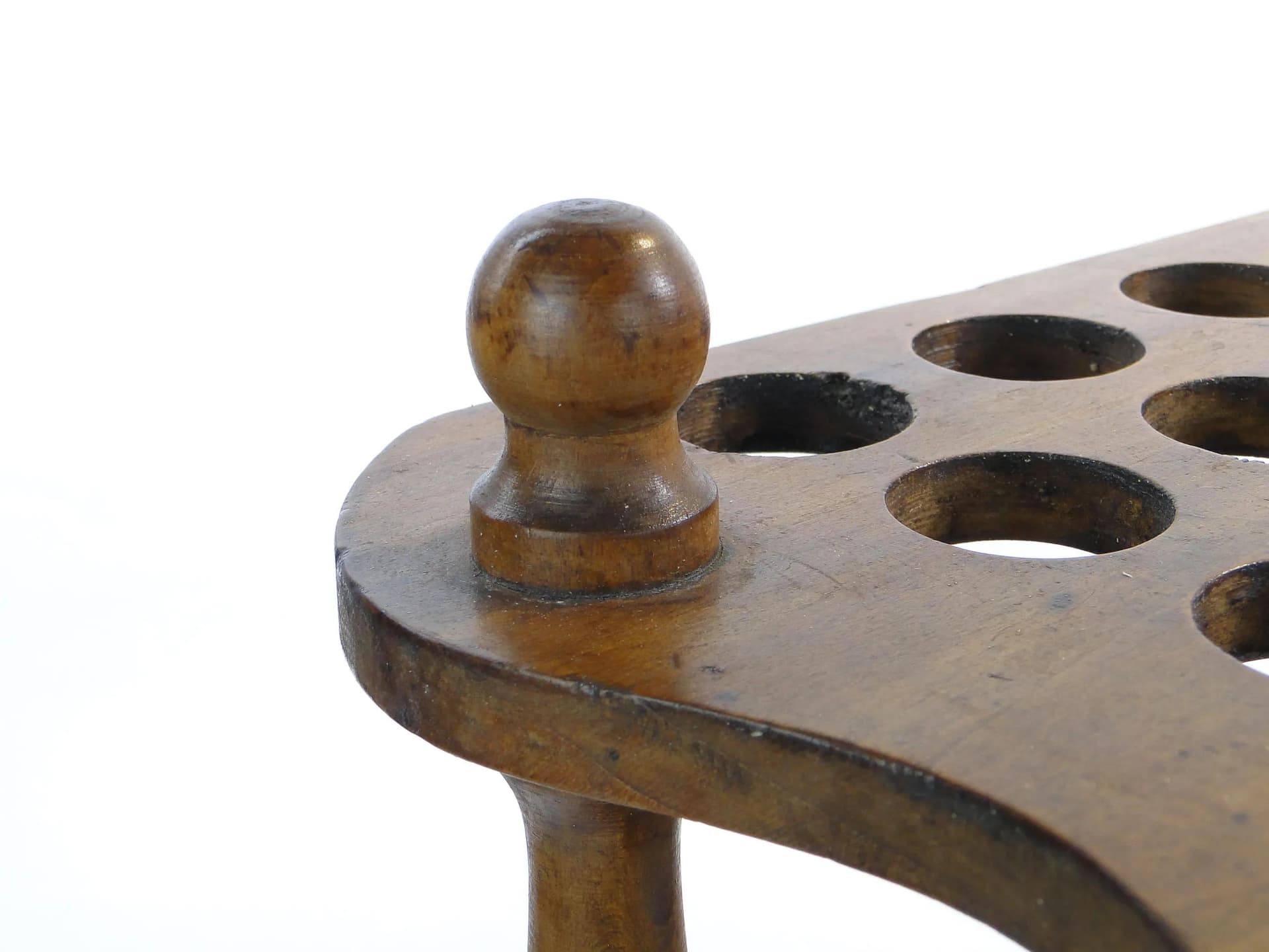 Postument na jajka biedermeier, orzech brązowy, Francja, XIX w. - 37277