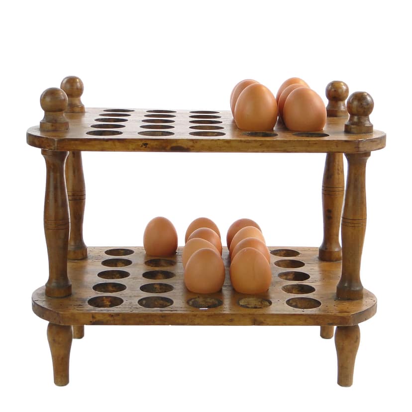 Egg stand Biedermeier, brown walnut, France, 19th c.