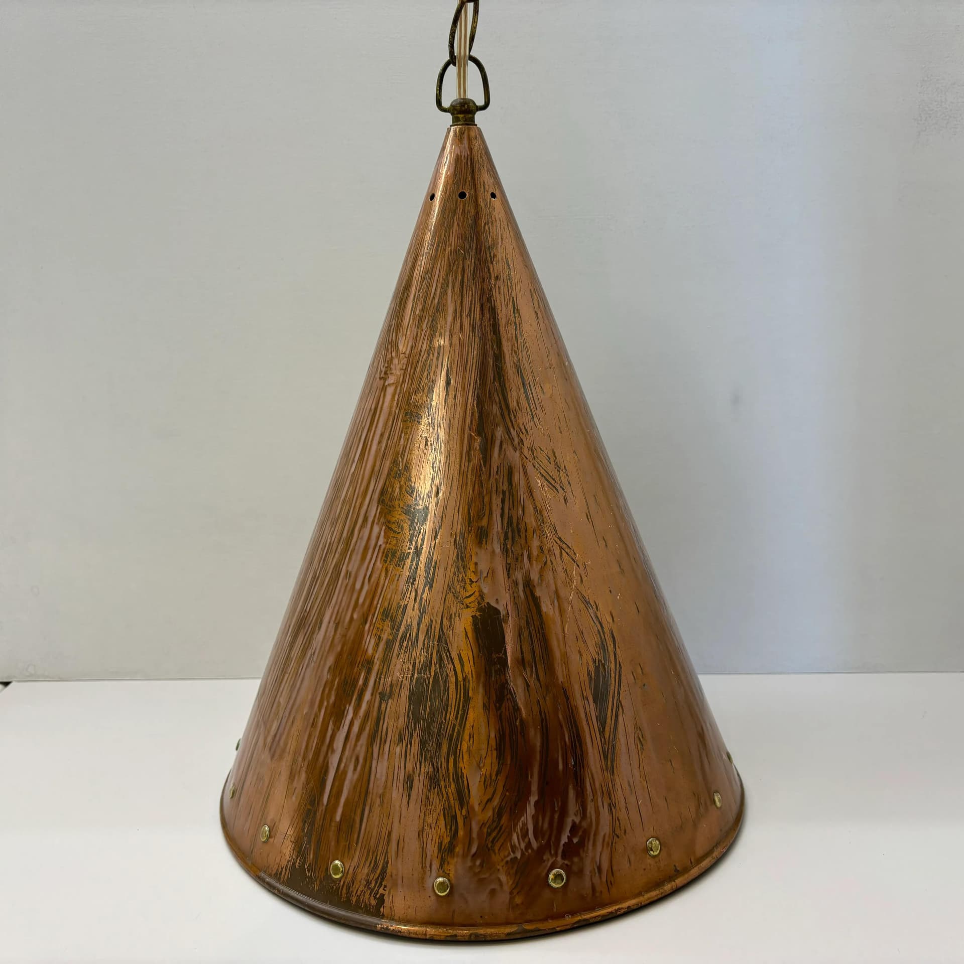 Lampa wisząca, miedź, E. S. HORN AALESTRUP, Dania, lata 60. - 37202