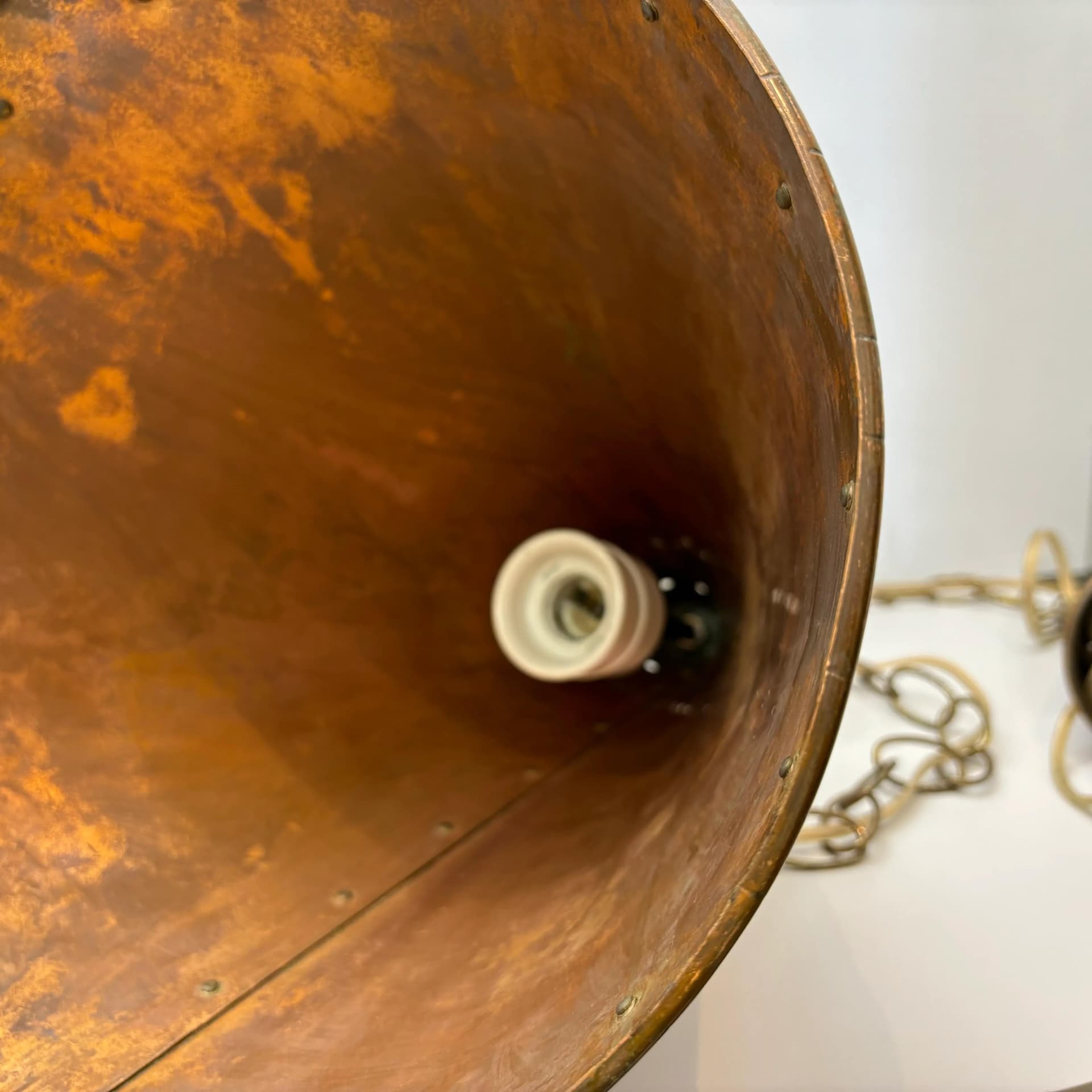 Lampa wisząca, miedź, E. S. HORN AALESTRUP, Dania, lata 60. - 37208