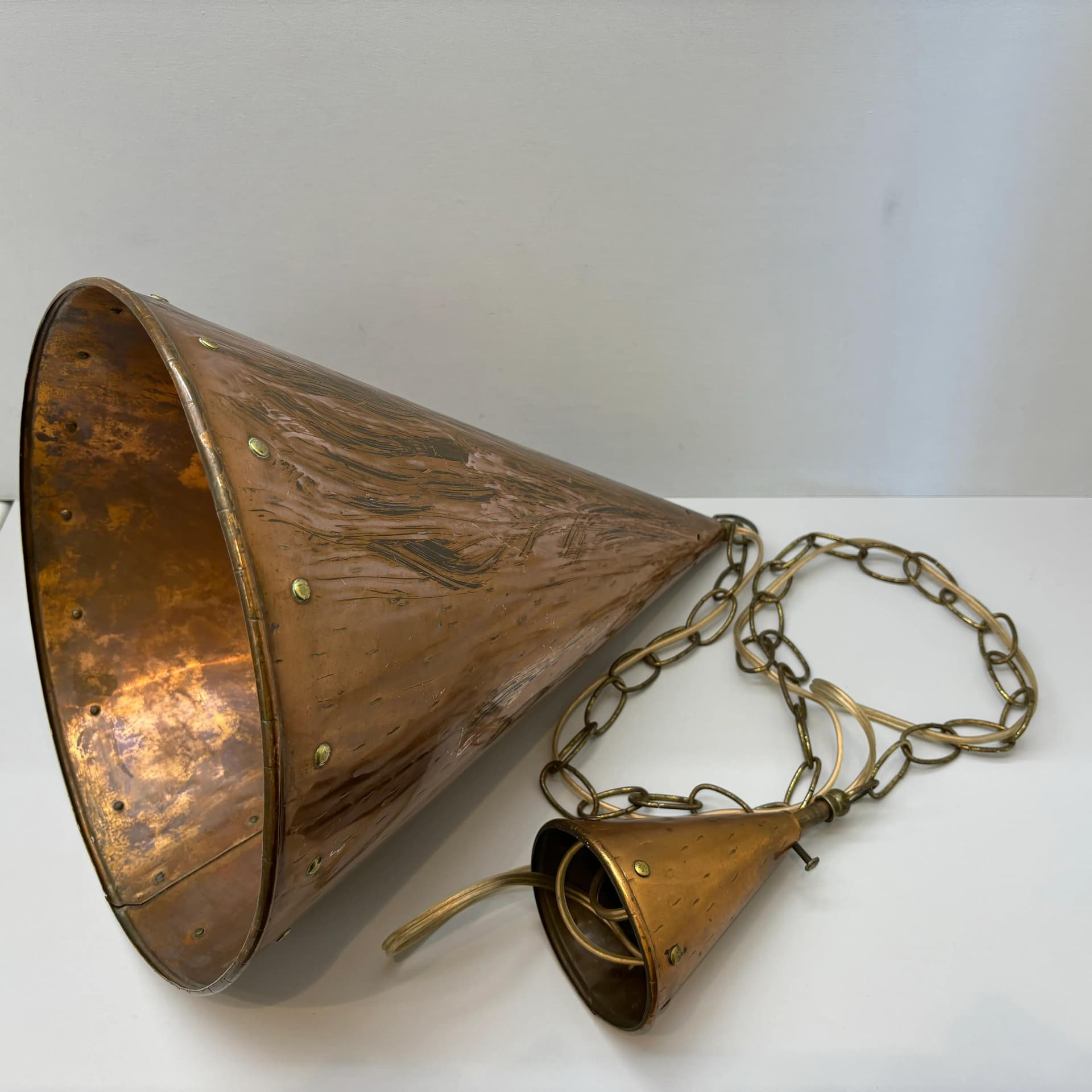 Lampa wisząca, miedź, E. S. HORN AALESTRUP, Dania, lata 60. - 37206