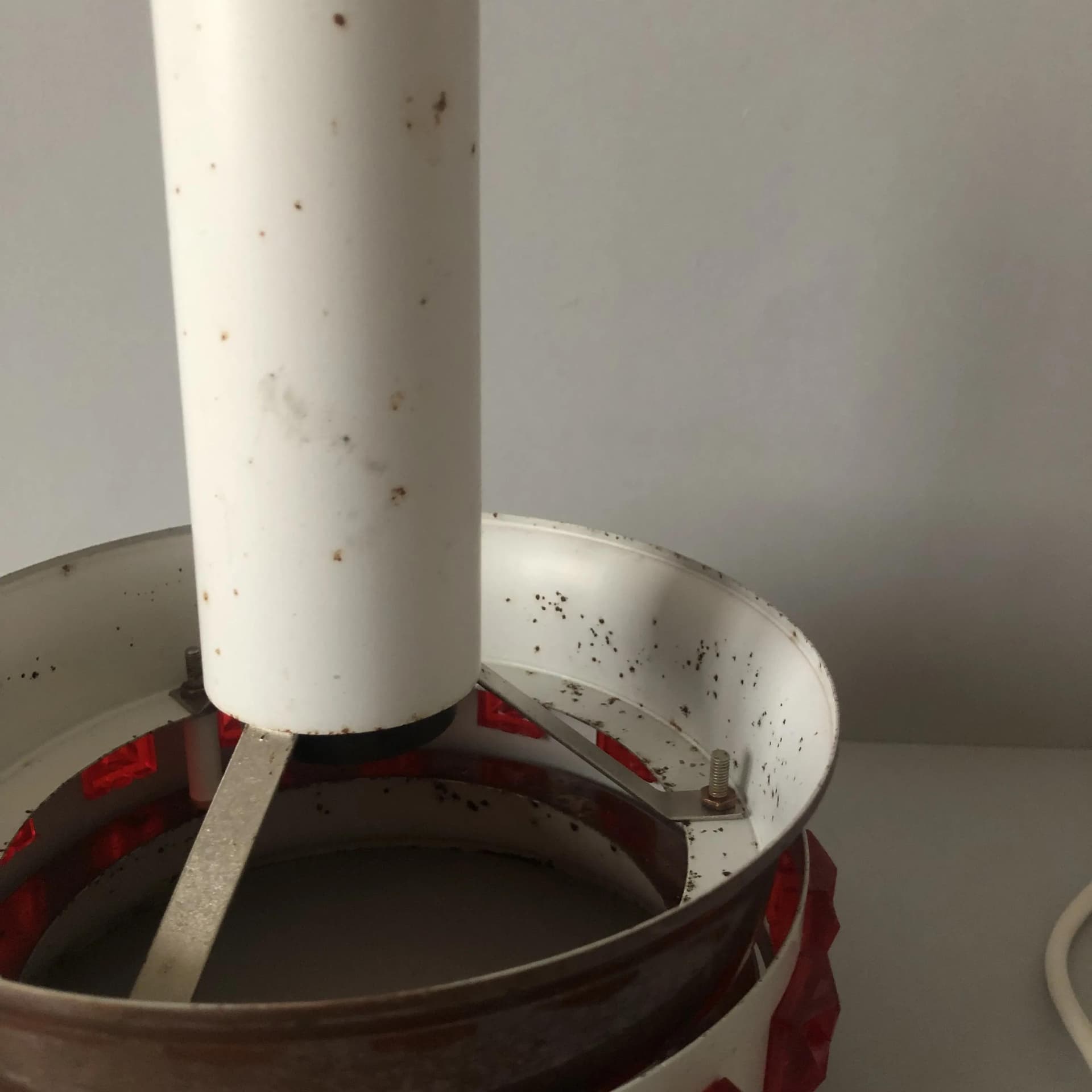 Pendant lamp, multicolor, metal, Denmark, 1970s. - 37192