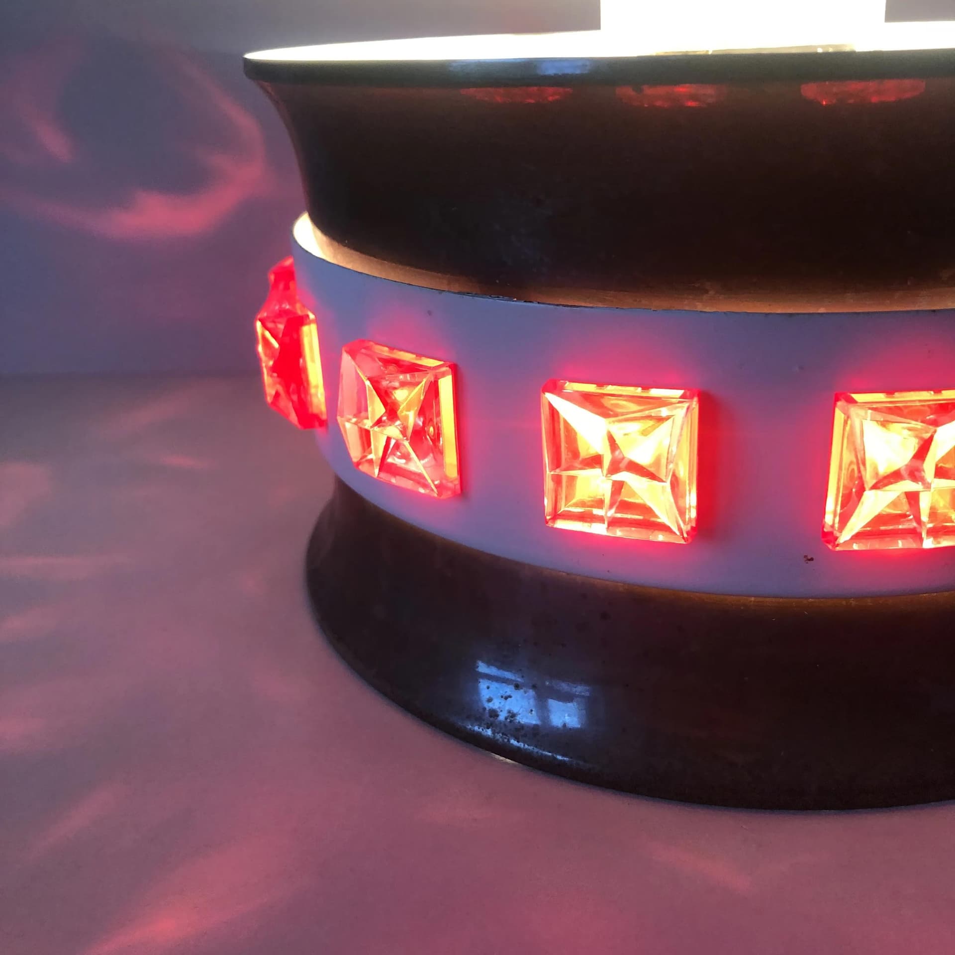 Pendant lamp, multicolor, metal, Denmark, 1970s. - 37197