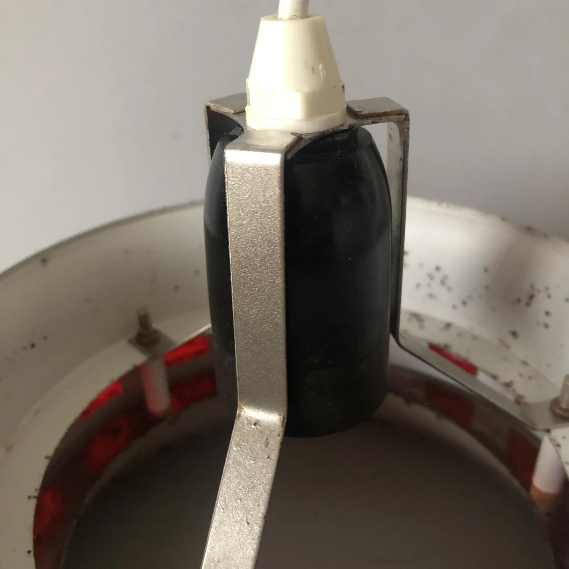 Pendant lamp, multicolor, metal, Denmark, 1970s. - 37194