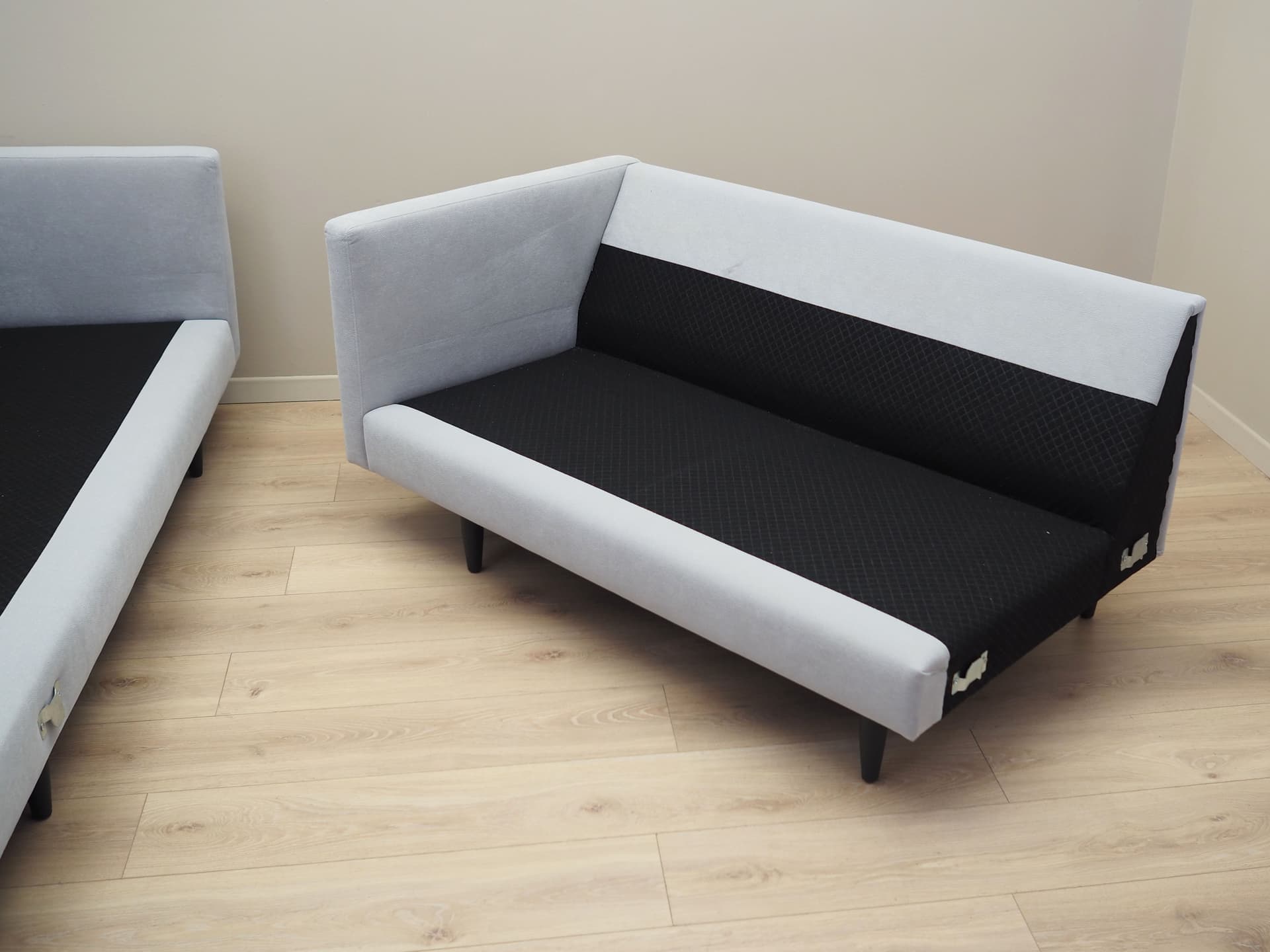 Narożnik, duński design, szary, tkanina, Dania, lata 90. - 57450