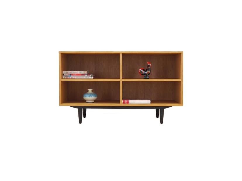 Regał skandynawski, dąb żółty, Dania, lata 60.