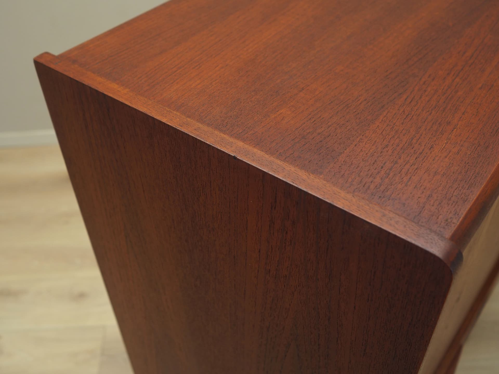 Highboard, teak, brązowy ciemny, Dania, lata 70. - 57434