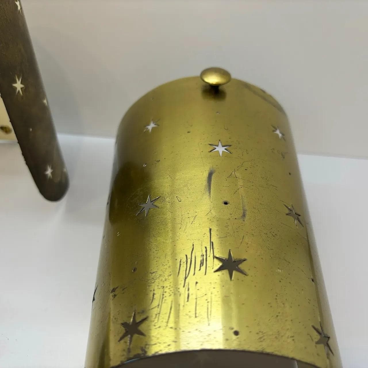 Para kinkietów Stilnovo, złoty, mosiądz, Niemcy, lata 50. - 37372