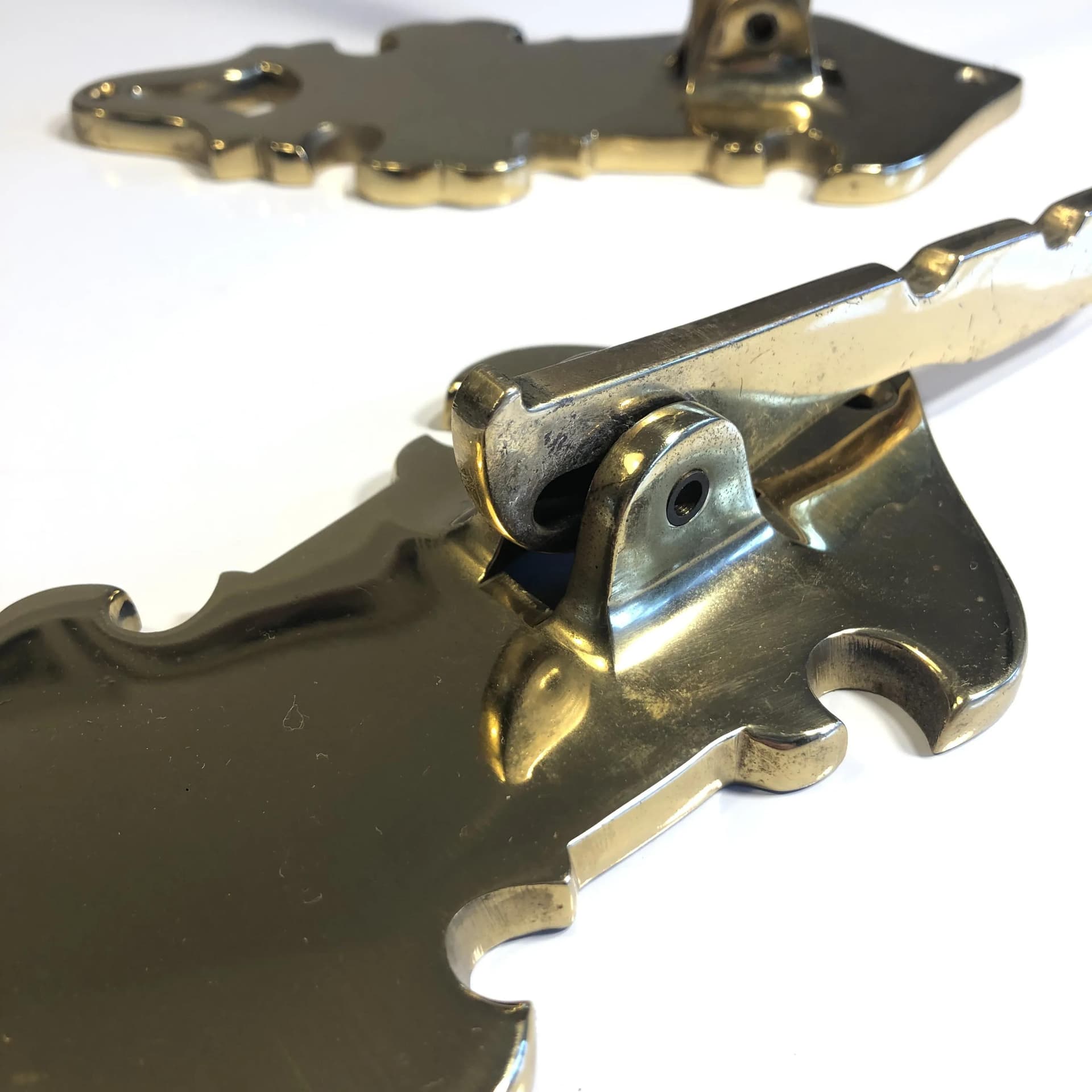 Para wieszaków ściennych, mosiądz złoty, Niemcy, lata 60. - 37363