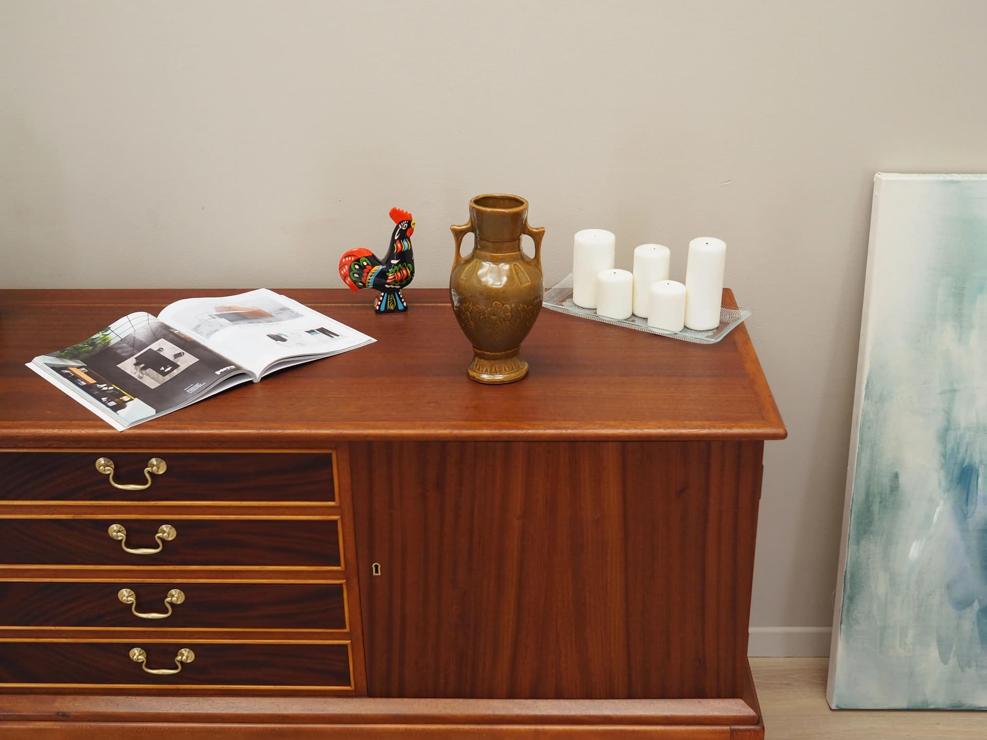 Wazon, ceramika brązowy, Dania, lata 60. - 37458