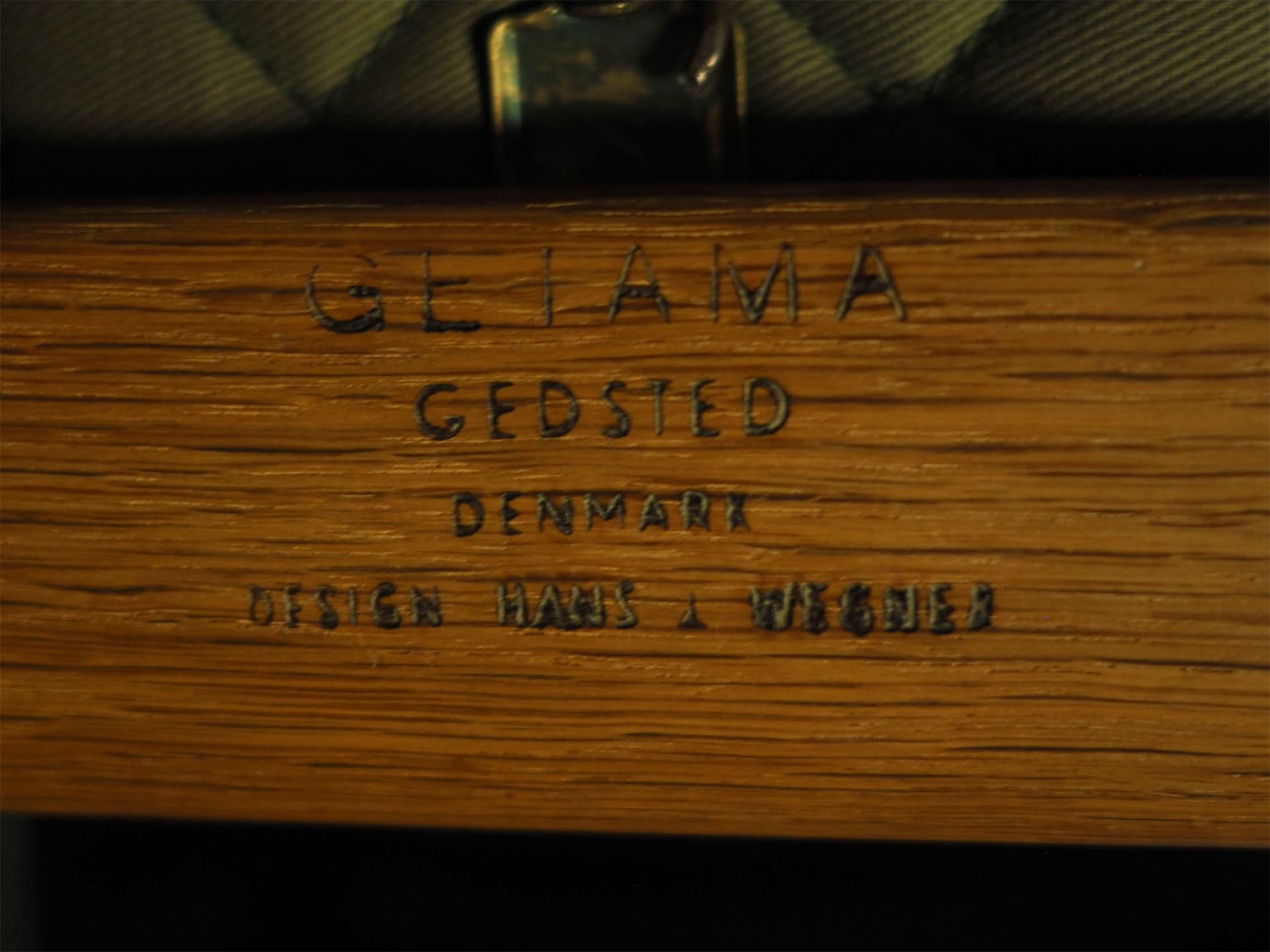 Sofa GE-290, boucle beżowy, dąb, proj. H. J. Wegner, Getama, Dania, lata 60. - 57412