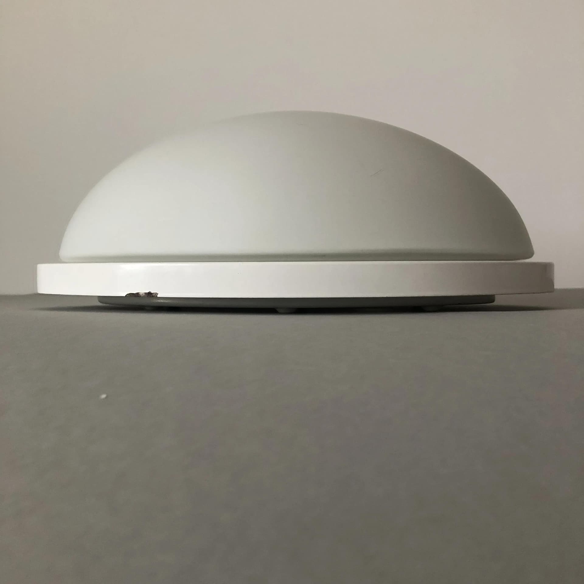 Wall lamp, white steel, white glass, Peill&Putzler, Germany, 1980s. - 37568