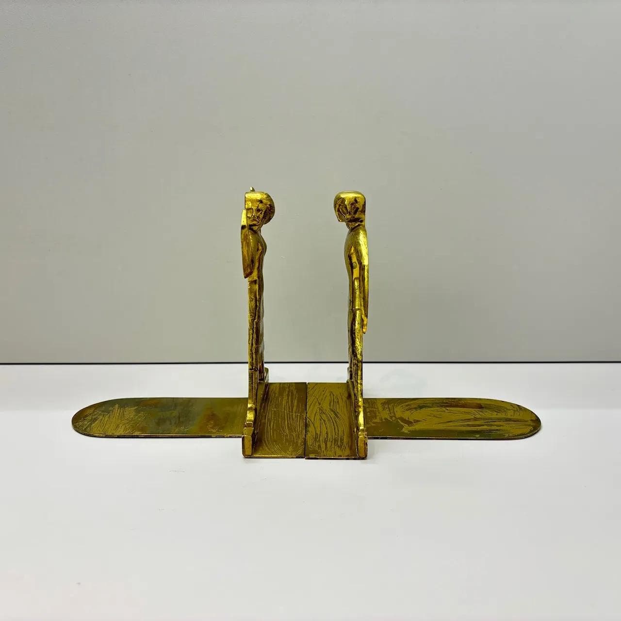 Para podpórek do książek Native Americans, brąz złoty, Niemcy, początek XX w. - 37554