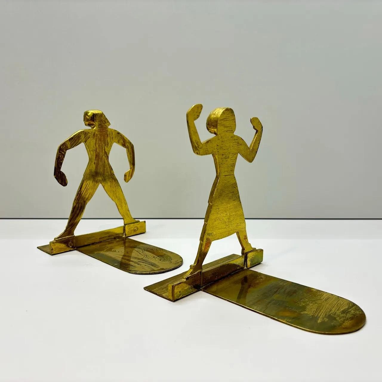 Para podpórek do książek Native Americans, brąz złoty, Niemcy, początek XX w. - 37561