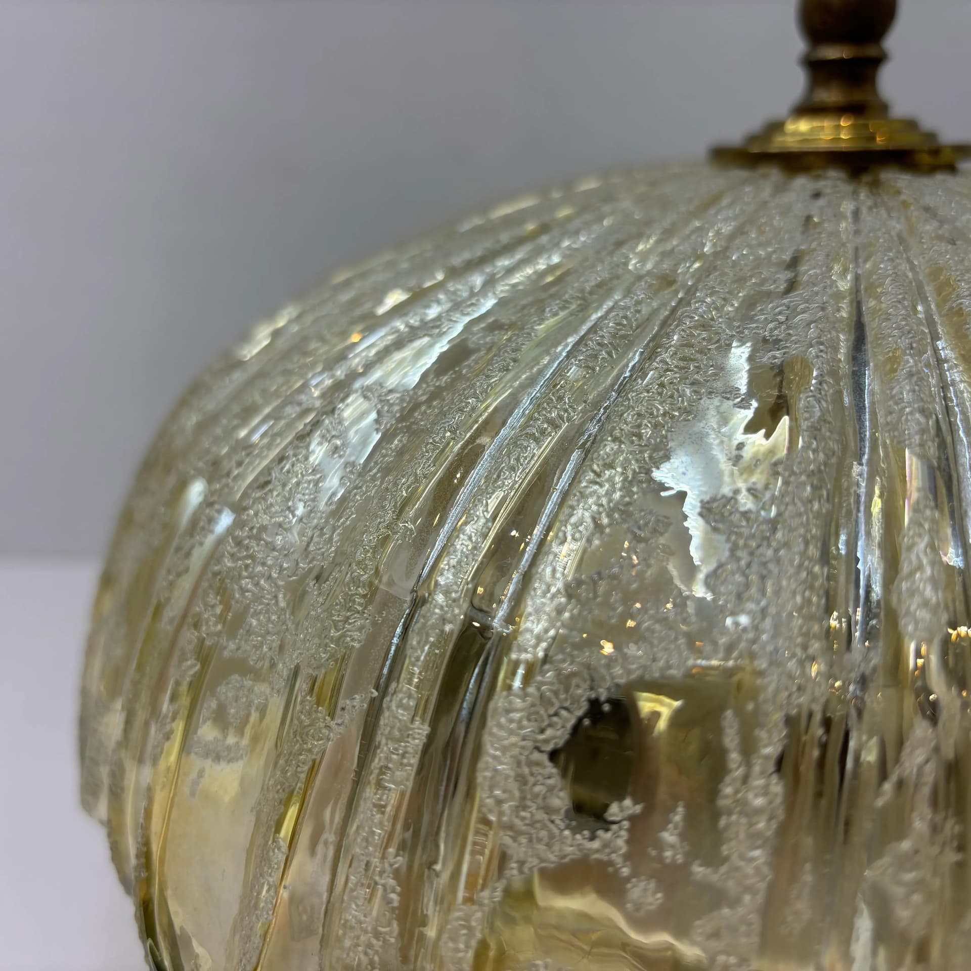 Honey Glass Modernist Wall or Ceiling Lamp, Germany, 1980s - 37545