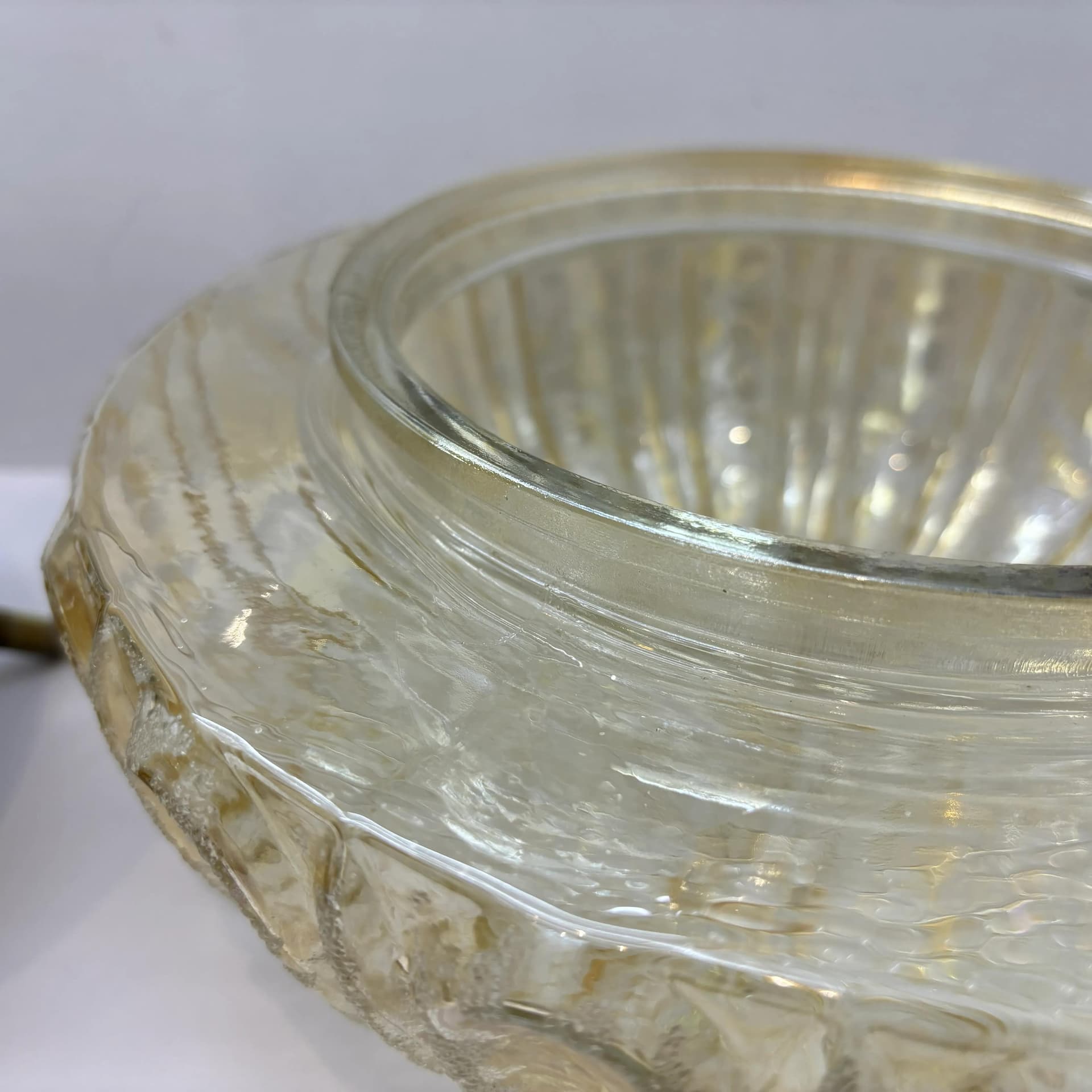 Honey Glass Modernist Wall or Ceiling Lamp, Germany, 1980s - 37550