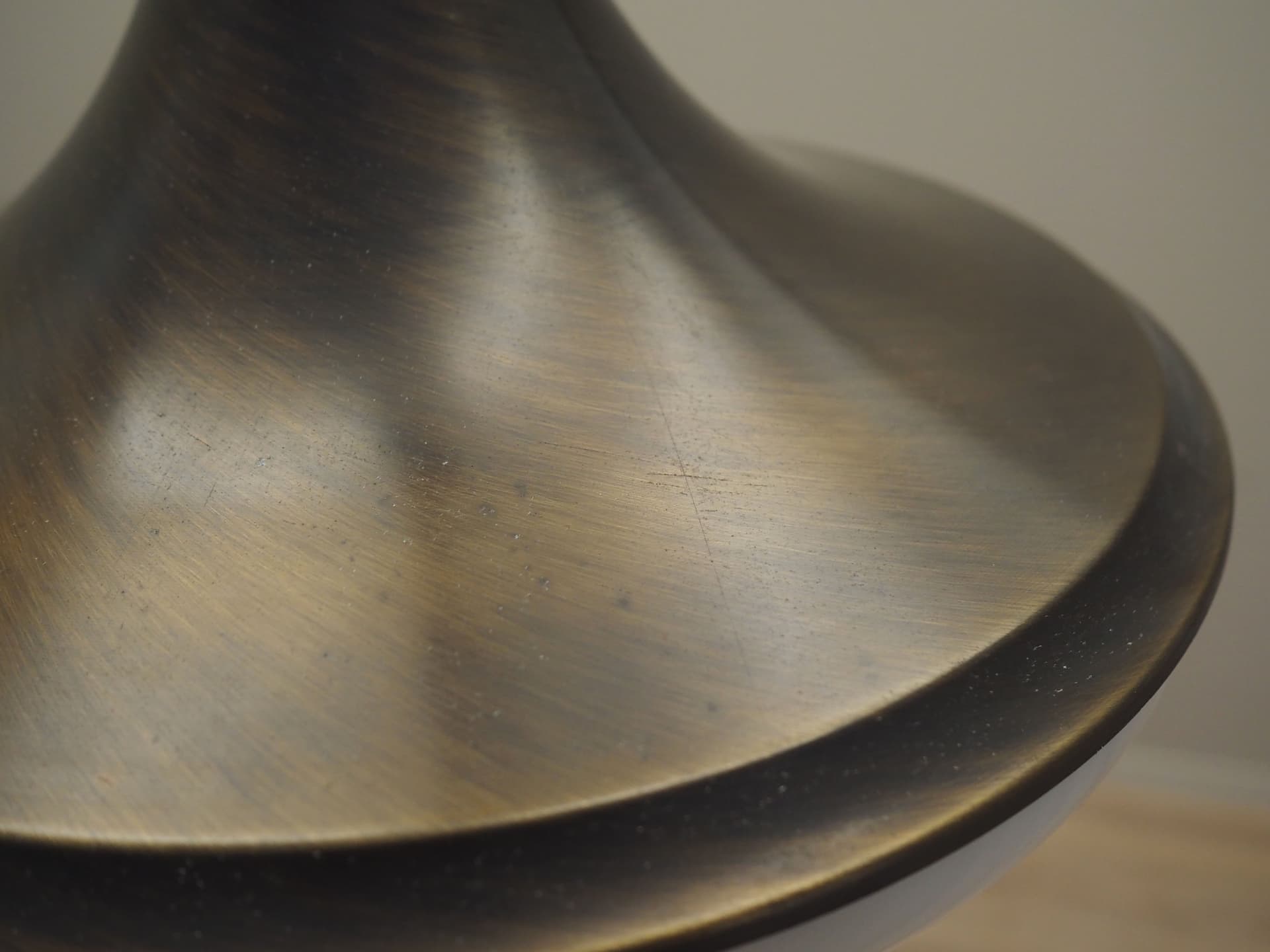 Pendant lamp, dark brown, metal, Denmark, 1980s - 57411