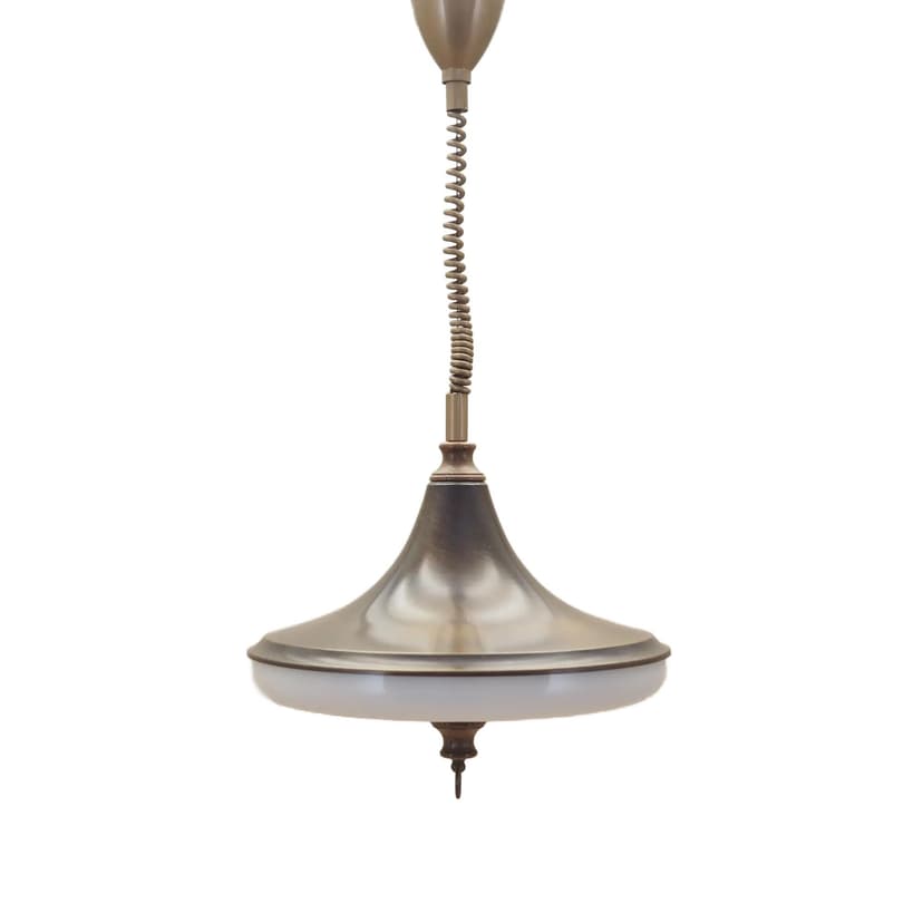 Pendant lamp, dark brown, metal, Denmark, 1980s