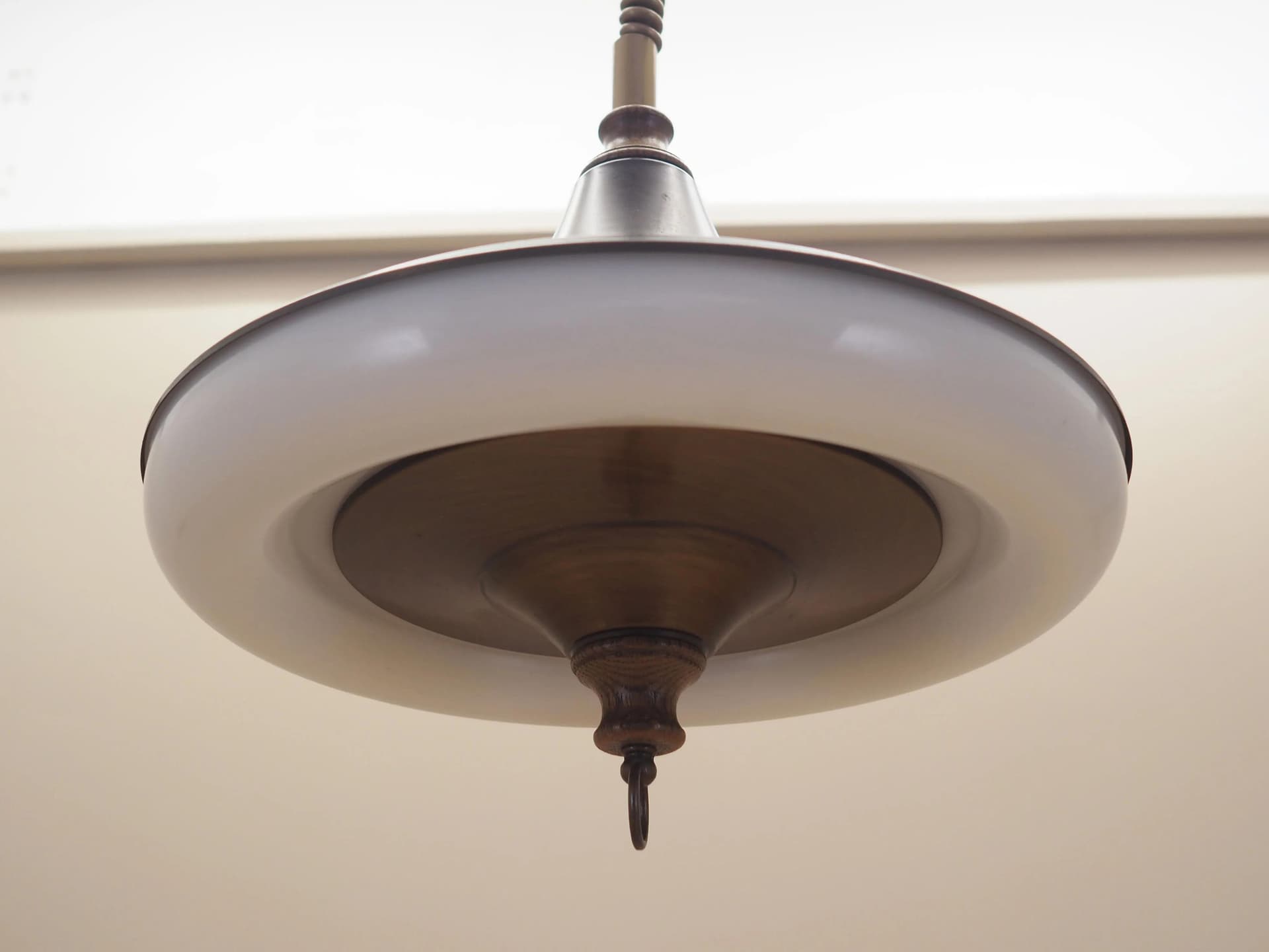 Pendant lamp, dark brown, metal, Denmark, 1980s - 37435