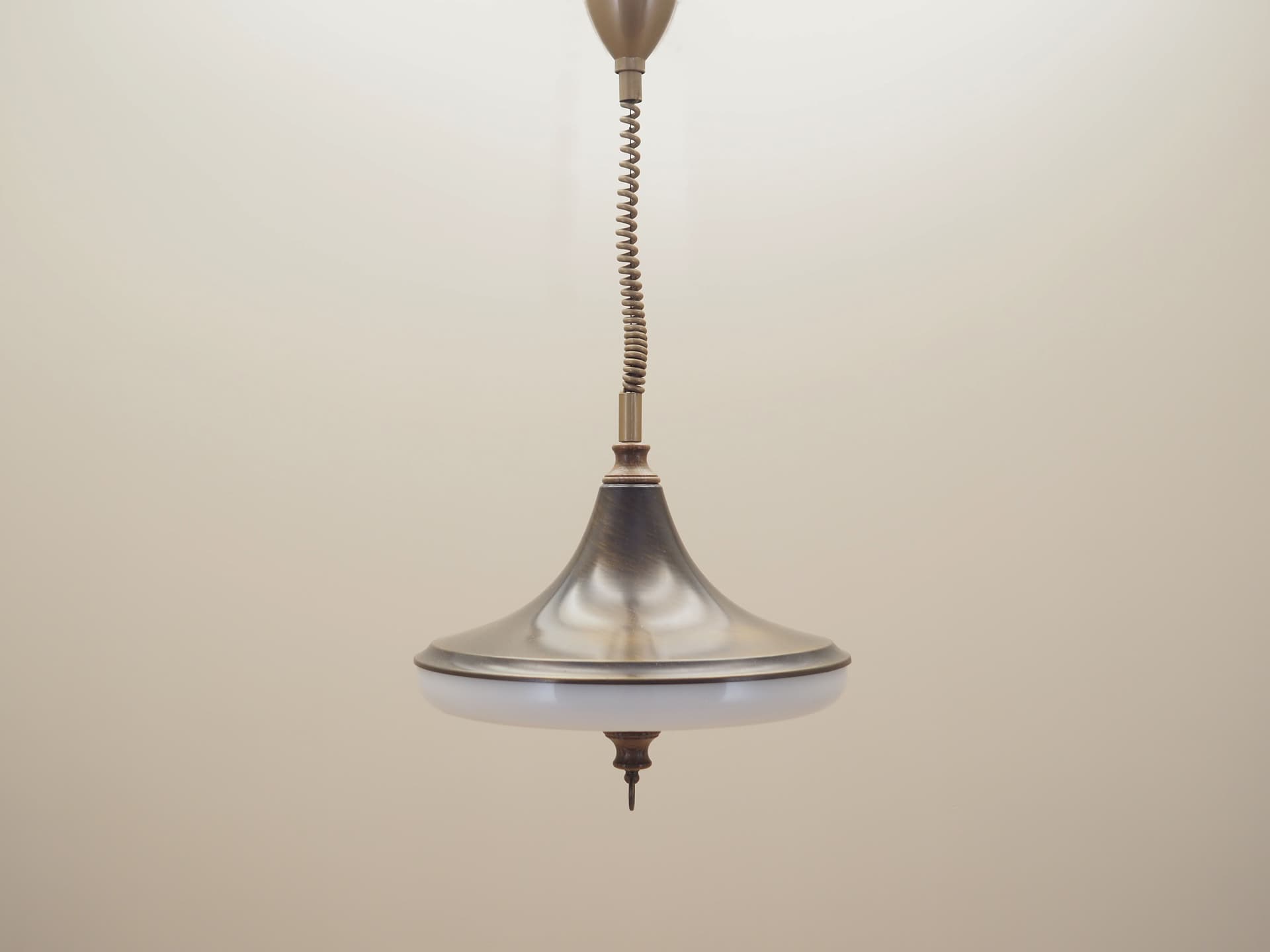 Pendant lamp, dark brown, metal, Denmark, 1980s - 57410