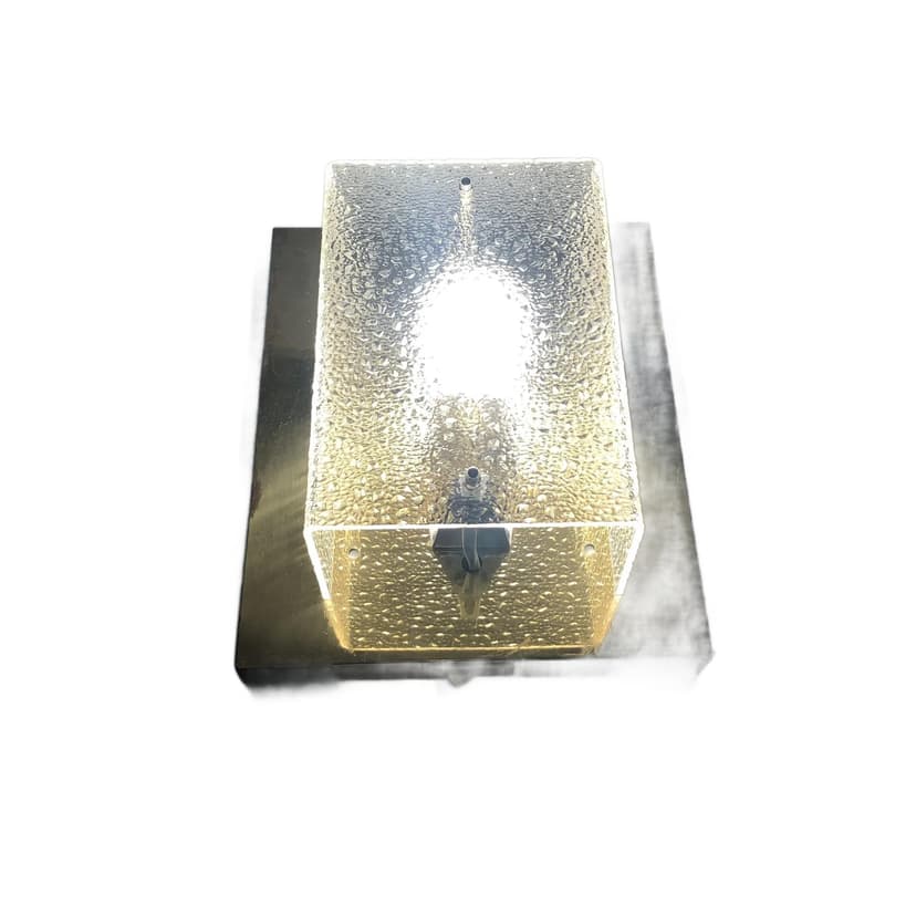 Wall sconce, gilt brass, acrylic, Germany, 1970s