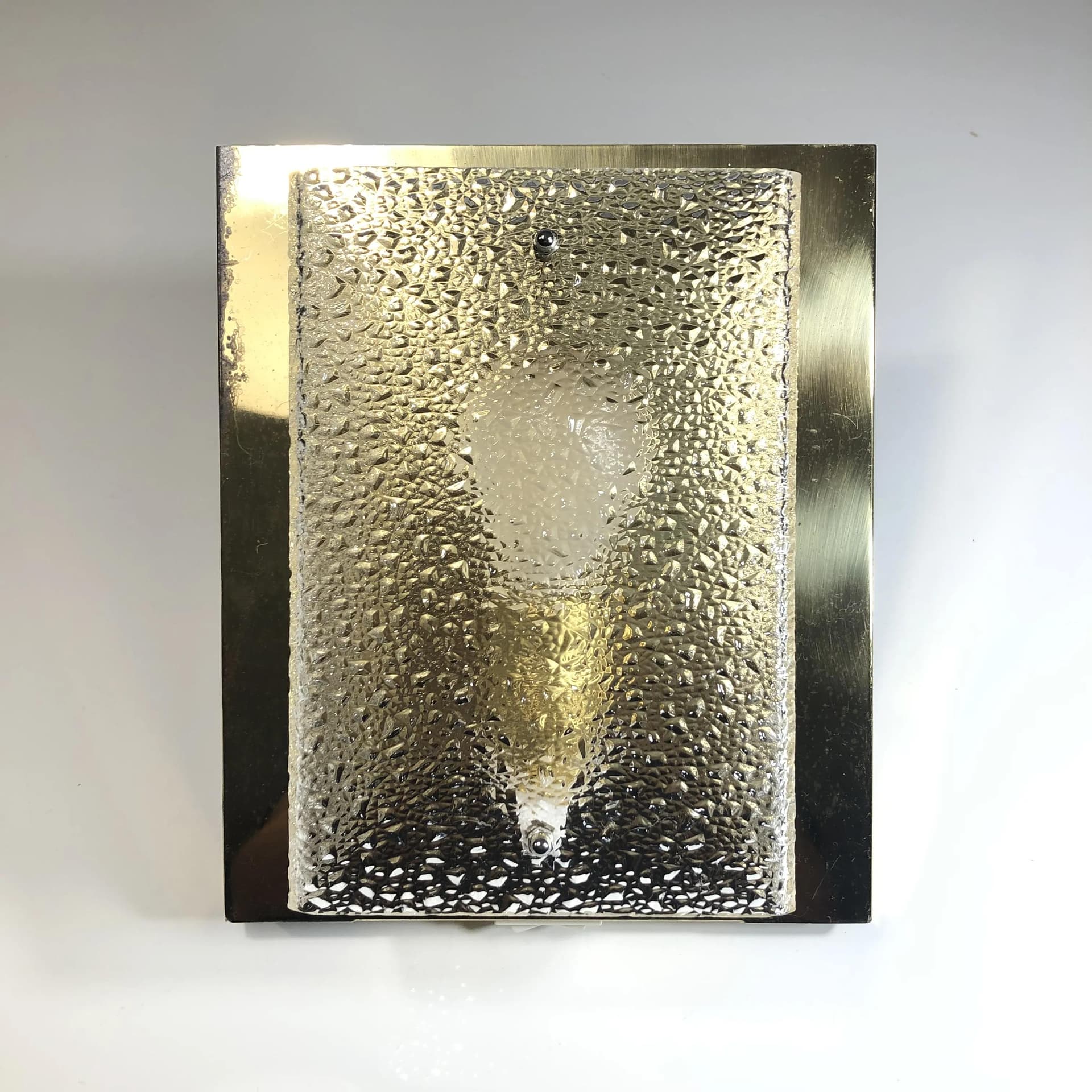 Kinkiet, złocony mosiądz, akryl, Niemcy, lata 70. - 37524