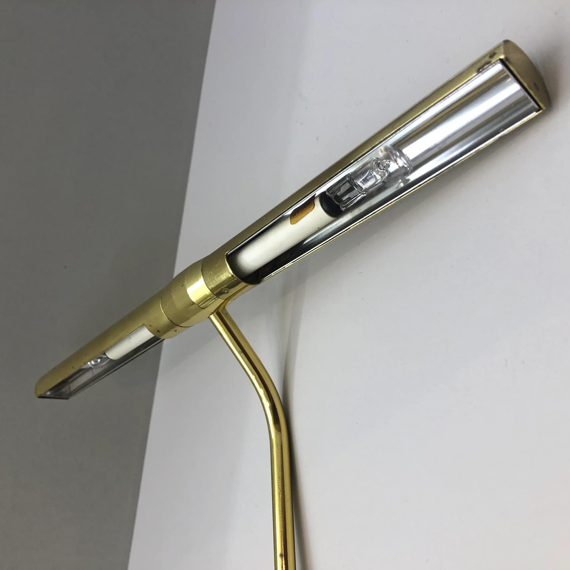 Lampka biurkowa Jahn L4401, złoty, mosiądz stal, Niemcy, lata 70. - 37506