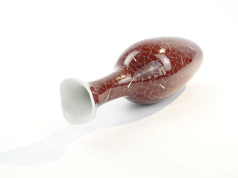 Wazon New Look, burgund, porcelana, proj. L. Pokornianka, Polska, lata 60. - 37577