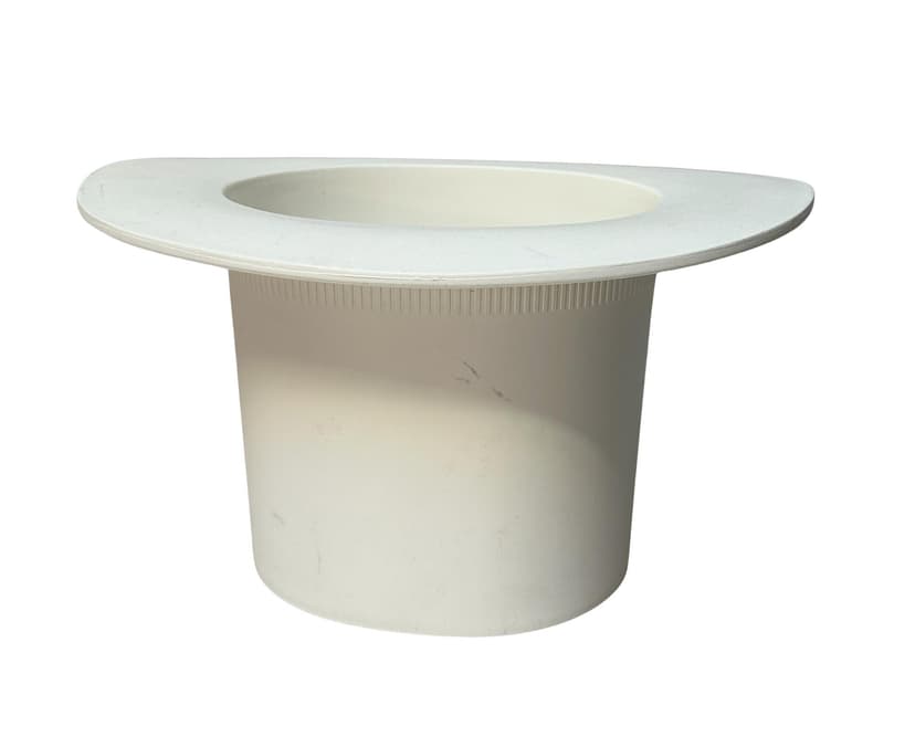 Pojemnik cylindryczny, biały, plastik, Koziol, Niemcy, lata 80.